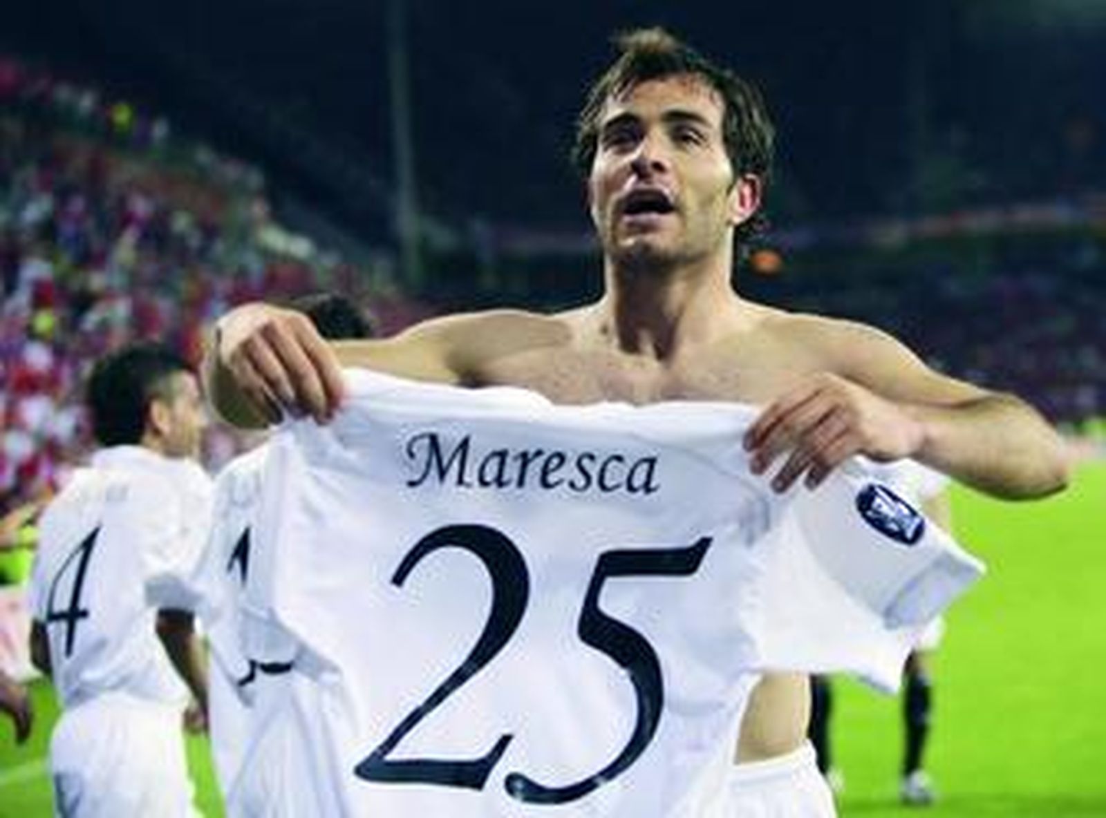 Maresca, el 10 de mayo de 2006, cuando fue el héroe de la UEFA.
