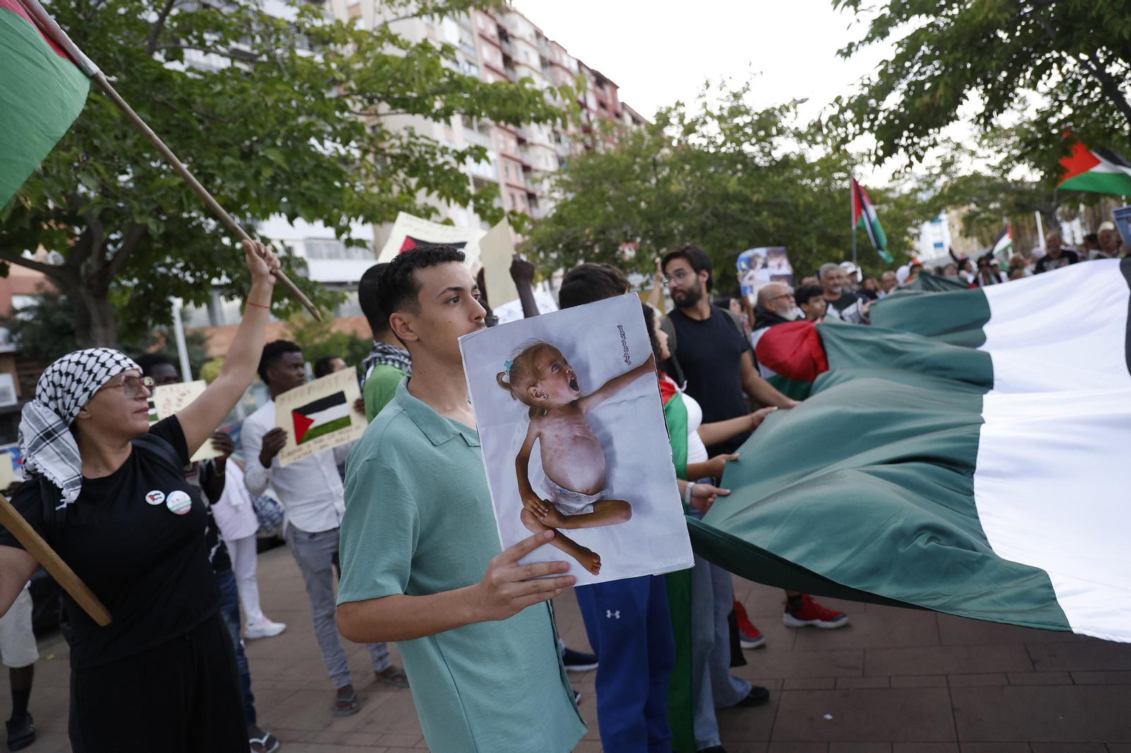 Las fotos de la marcha de apoyo a Palestina en Algeciras
