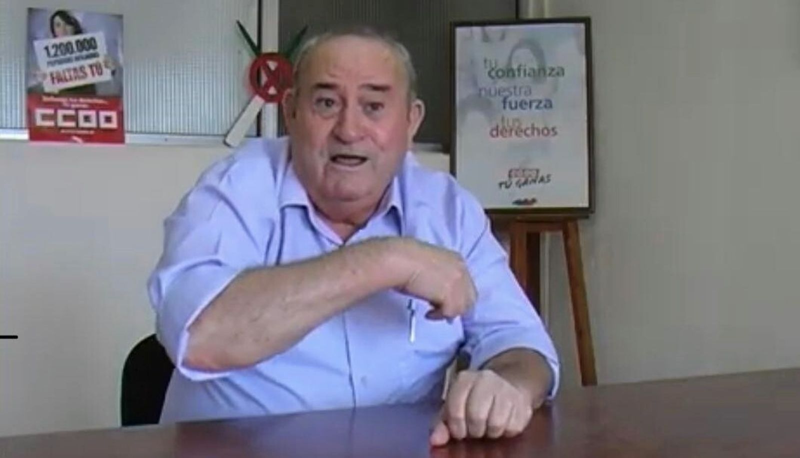 El histórico dirigente sindical de Sanlúcar Manuel Verano (CCOO).