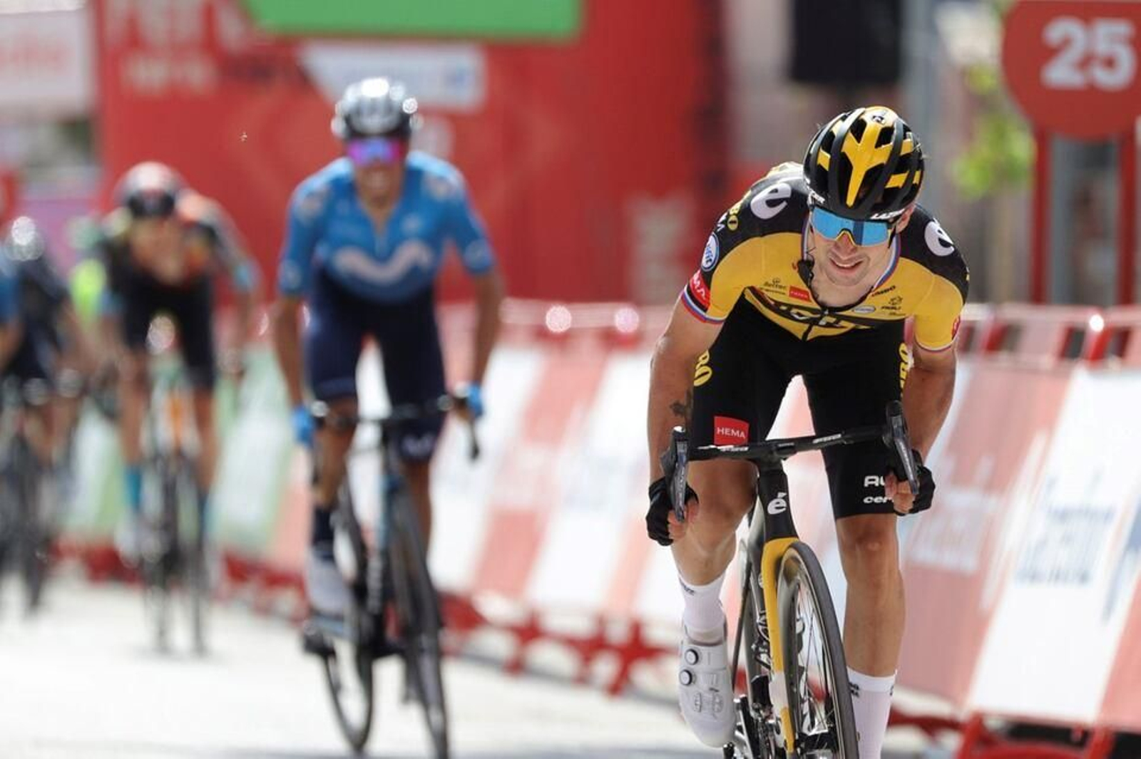 Primoz Roglic, vencedor en Valdepeñas de Jaén en 2021.
