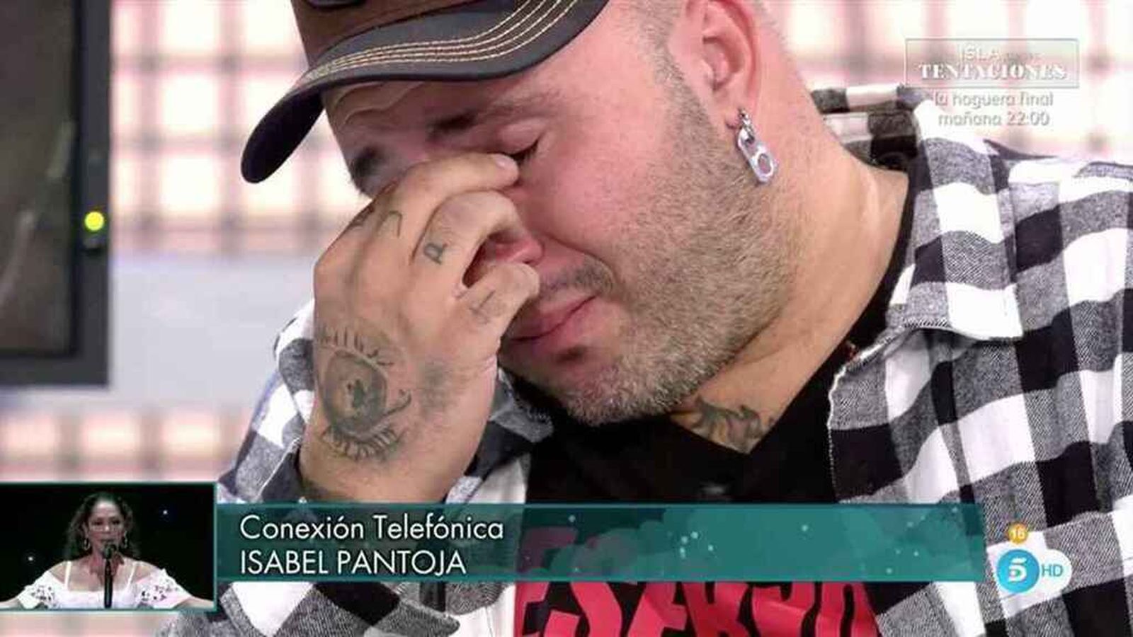 Kiko Rivera, llorando en su última entrevista en 'Sálvame Deluxe'.
