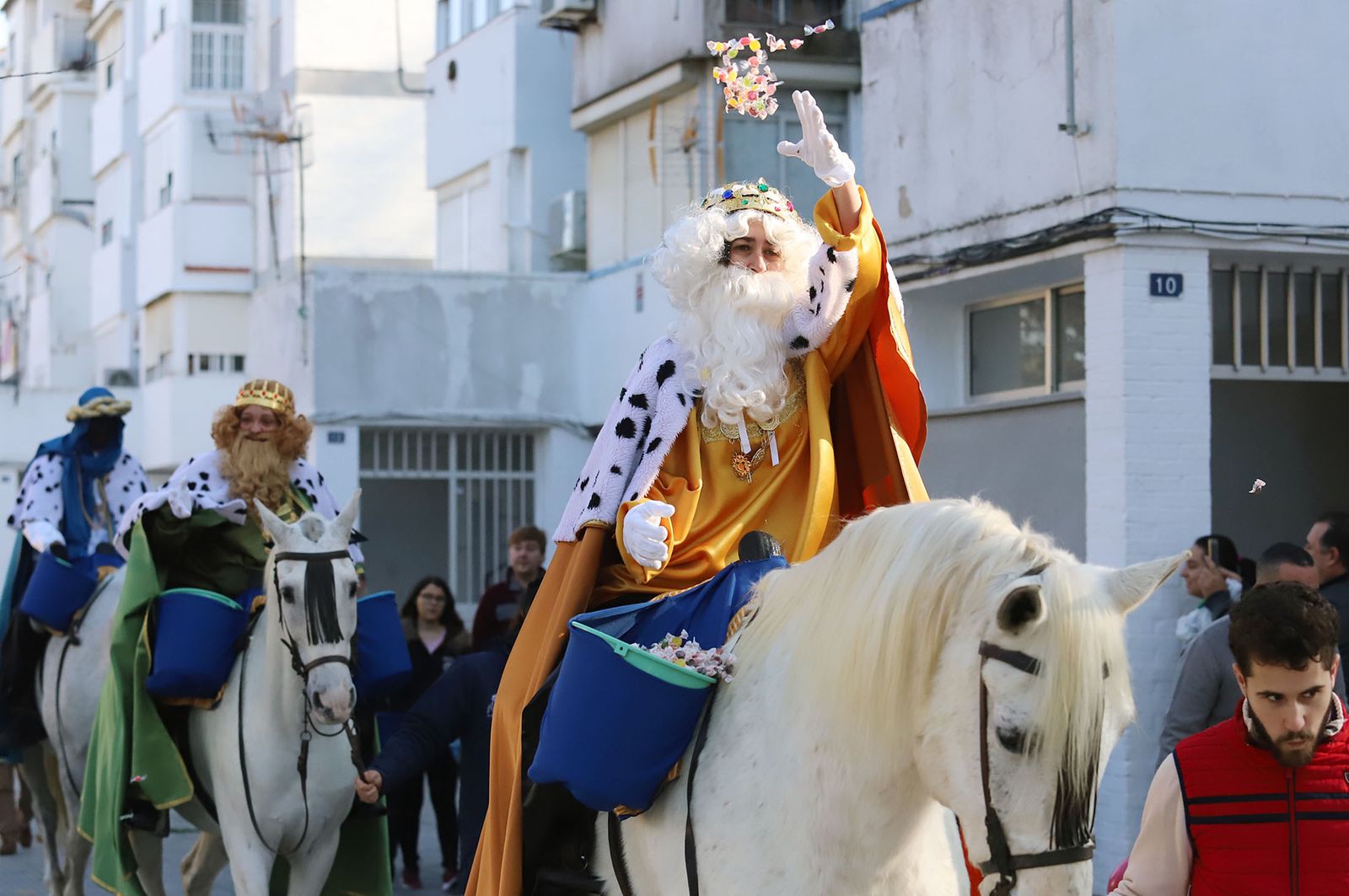 Imágenes de los Reyes Magos en la barriada de la Hispanidad