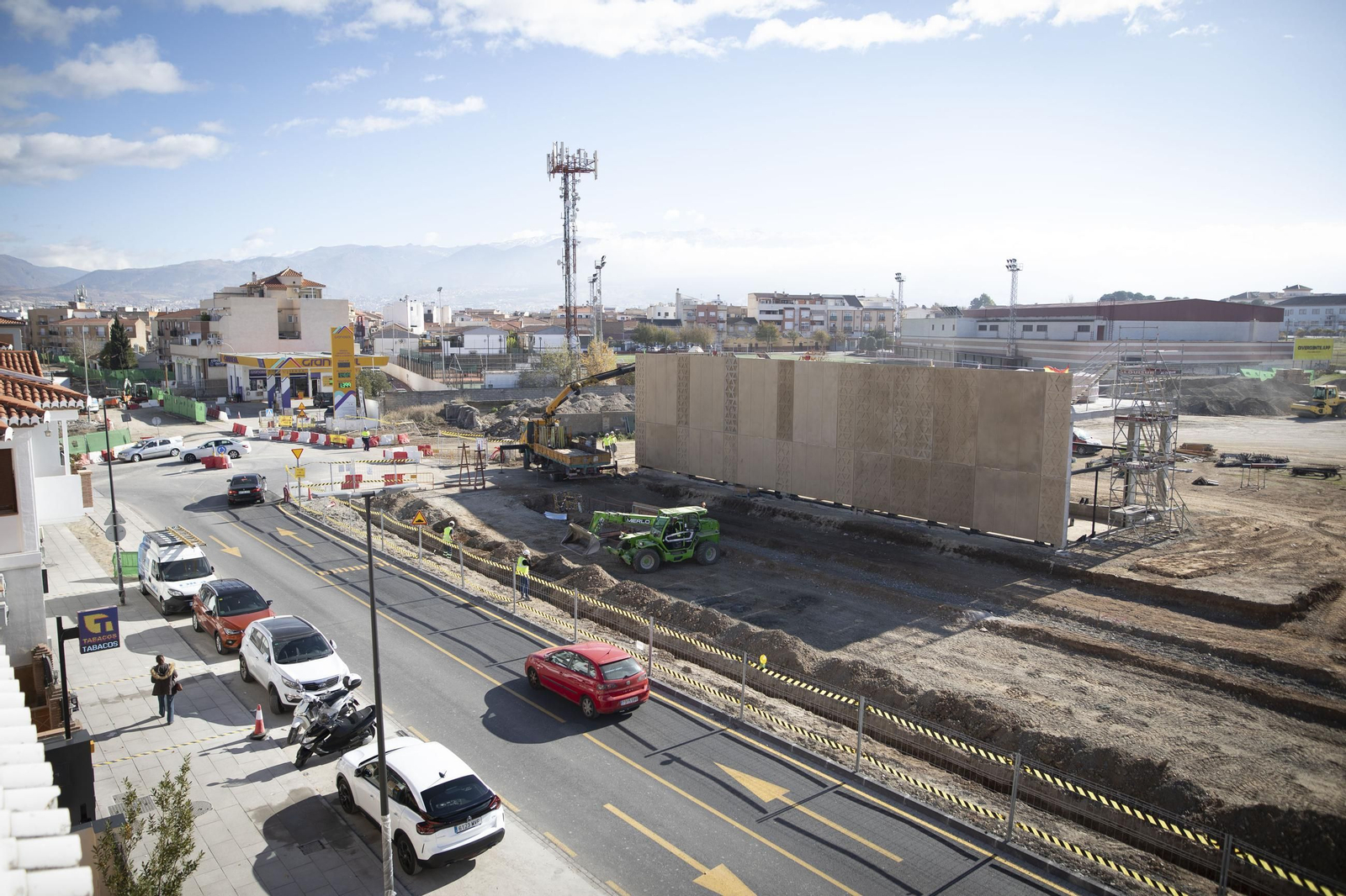 Obras de la ampliación Sur del Metro de Granada.