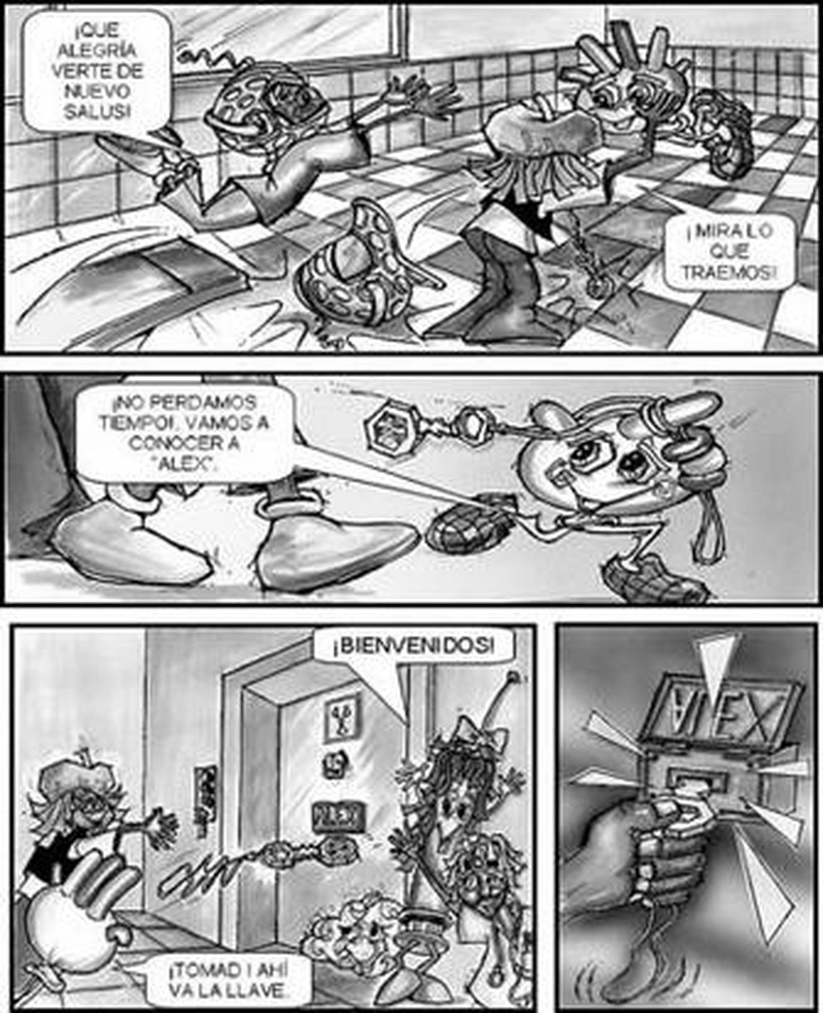 Una de las páginas de la obra protagonizada por Tina y Cany.