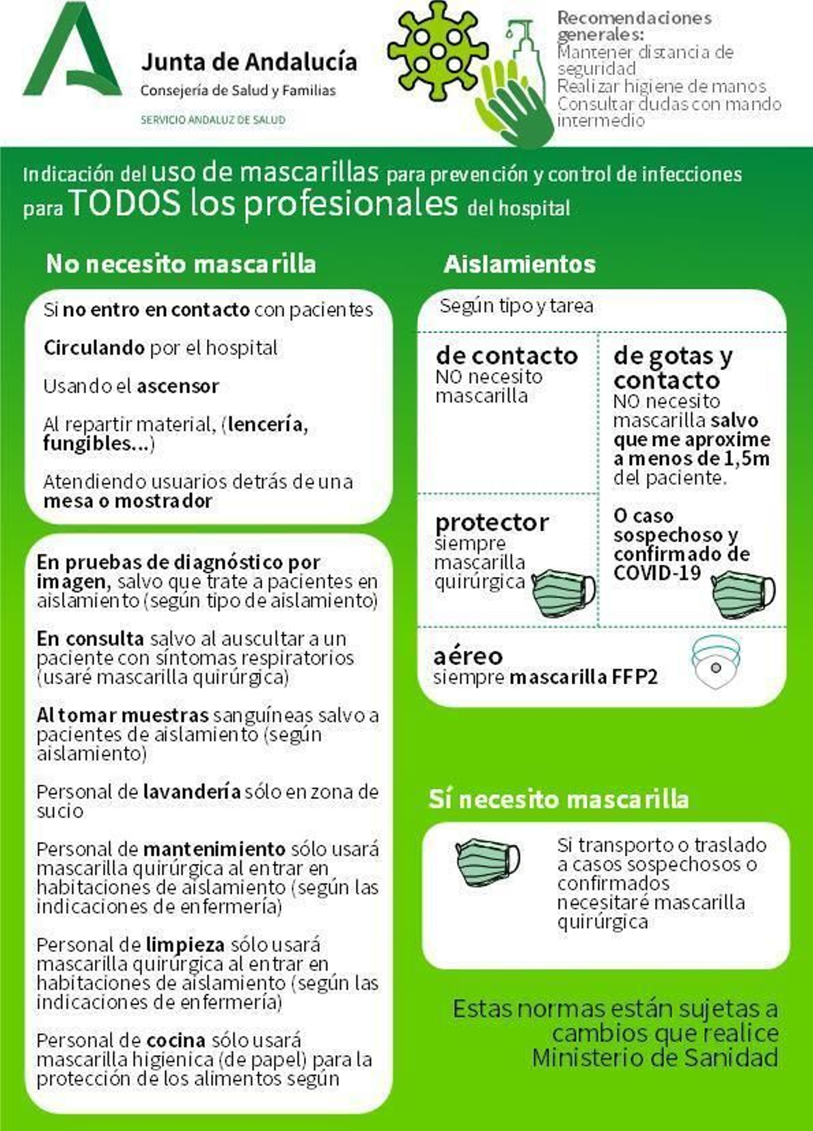 Cartel que se está distribuyendo en el Hospital Puerta del Mar cuyo contenido critican los sindicatos.