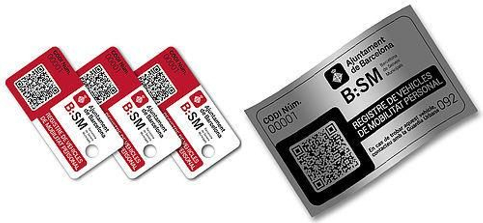 Las pegatinas y llaveros que se usan en Barcelona