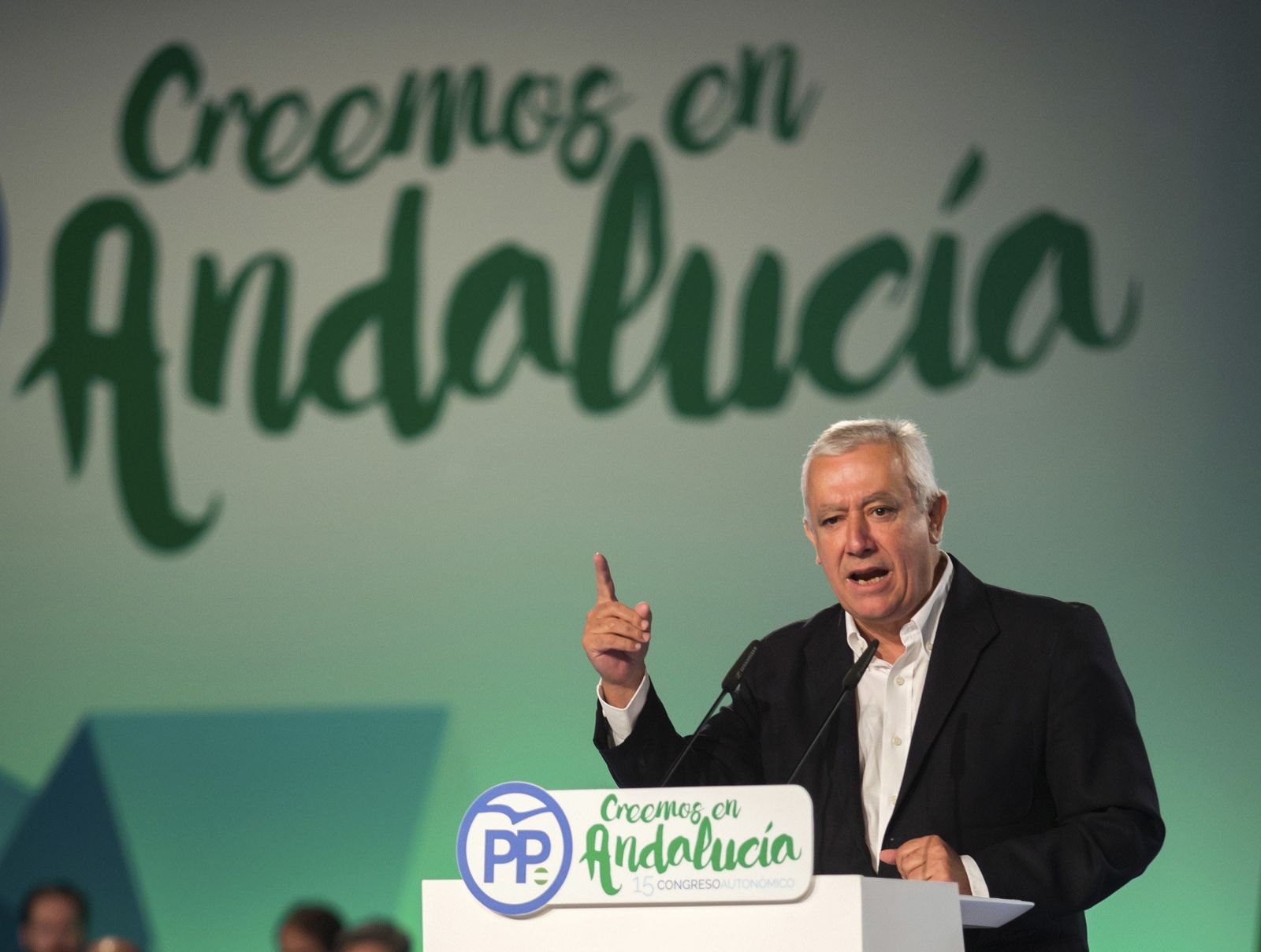 Javier Arenas, en el congreso regional del PP-A.