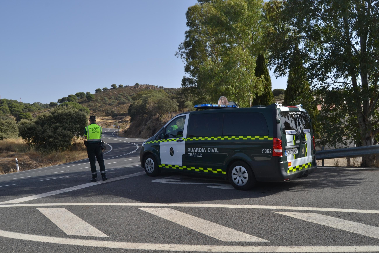 Un furgón de la Guardia Civil de Tráfico.