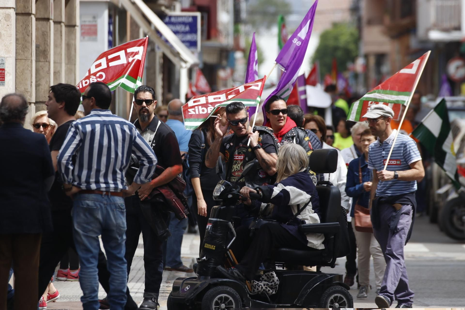 La manifestación por el Día del Trabajador en La Línea
