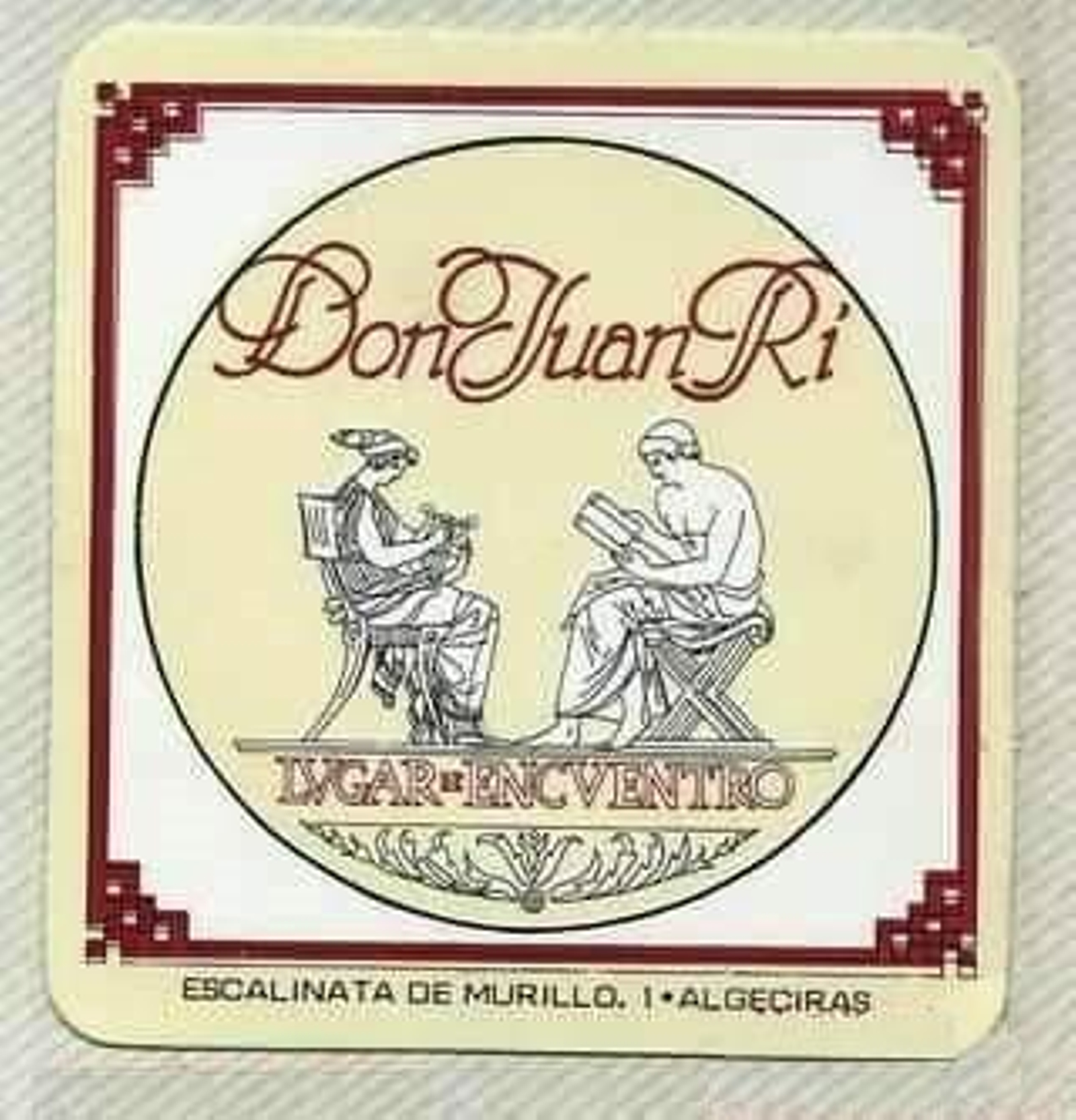 Un posavasos del Don JuanRi.