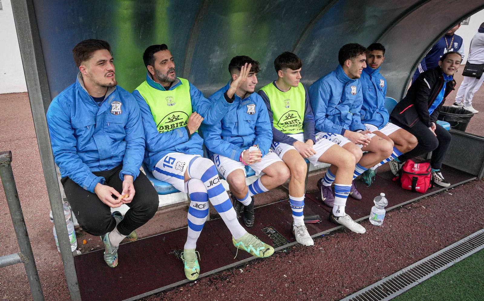 Dani Güiza, en el banquillo del Jerez Industrial.