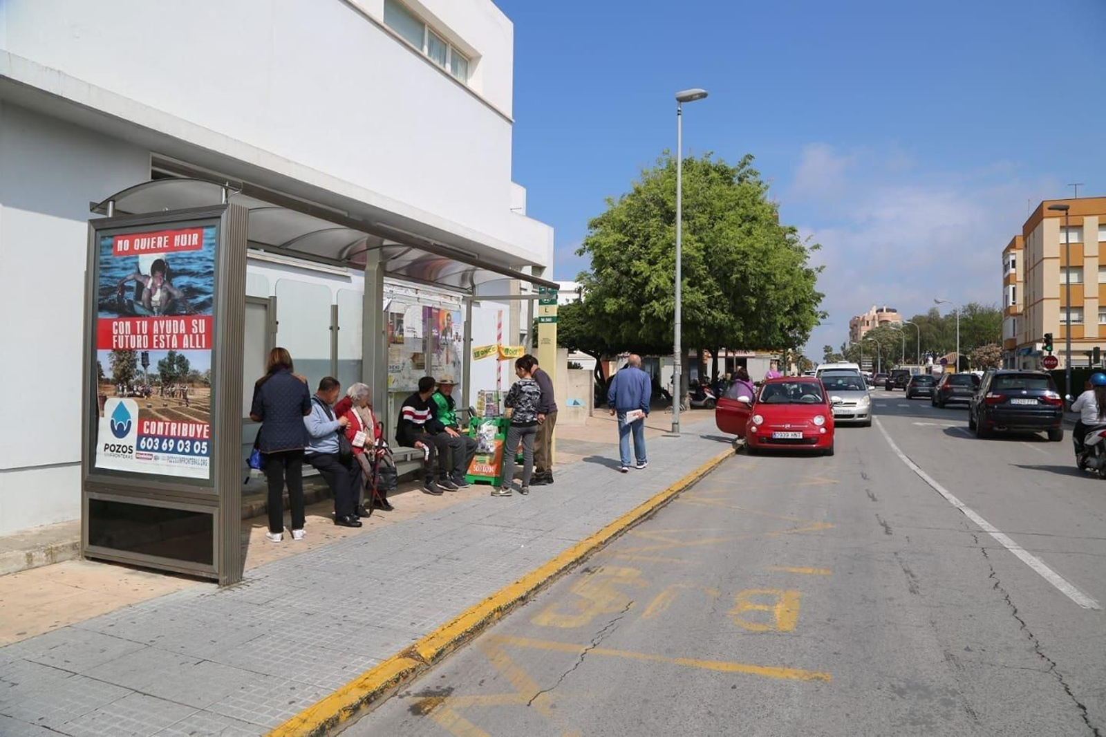 Las marquesinas de autobuses de Rota dispondrán de sistemas inteligentes.