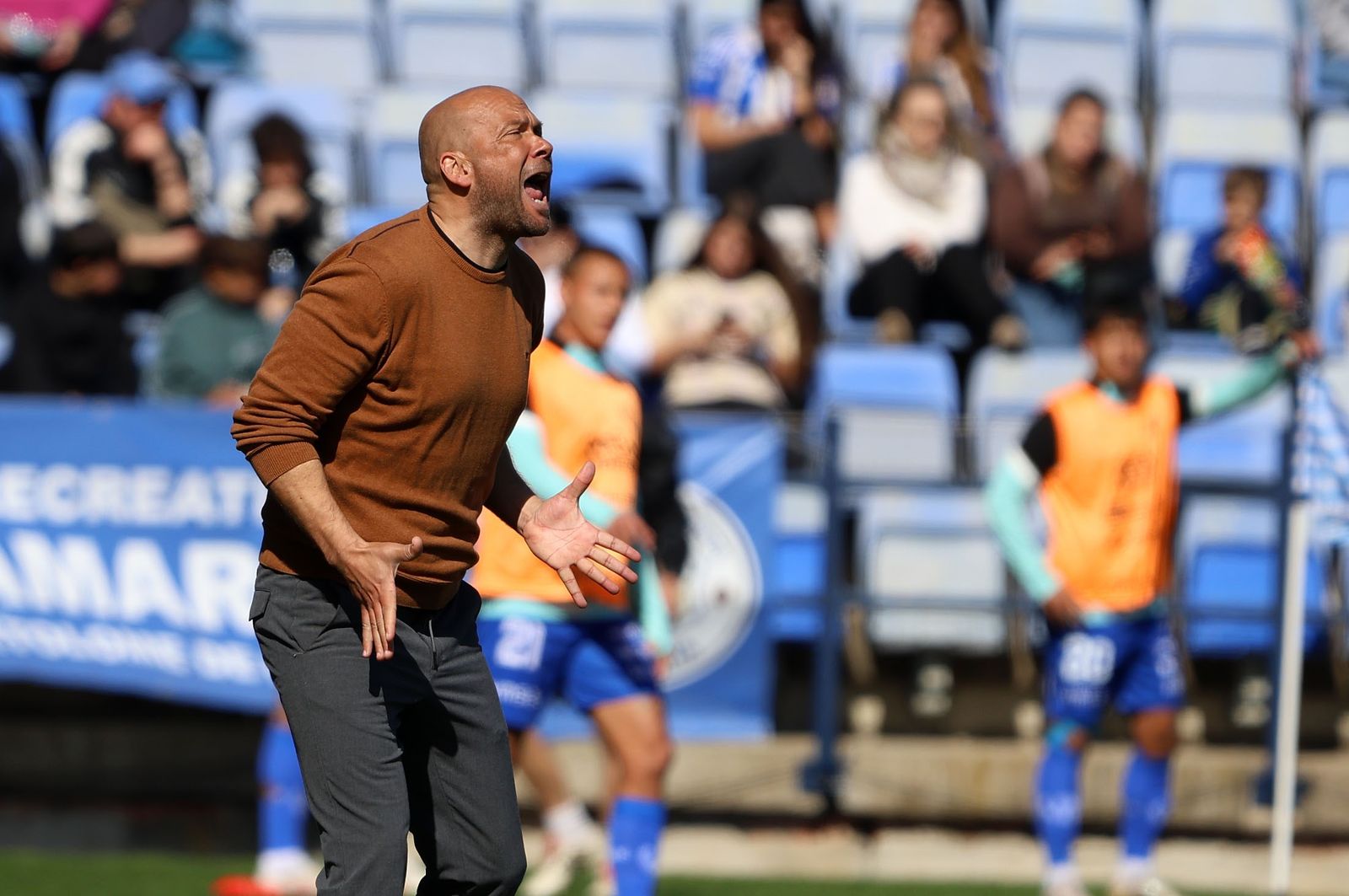 Iván Ruiz, en el partido que enfrentó a su equipo al Recreativo.