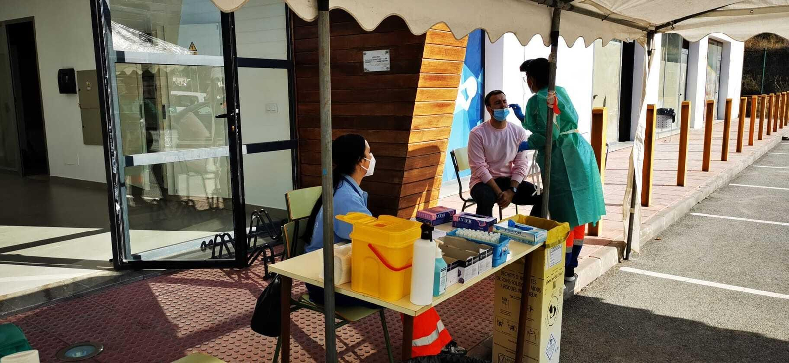 Realización de test de antígenos hoy en Albox.