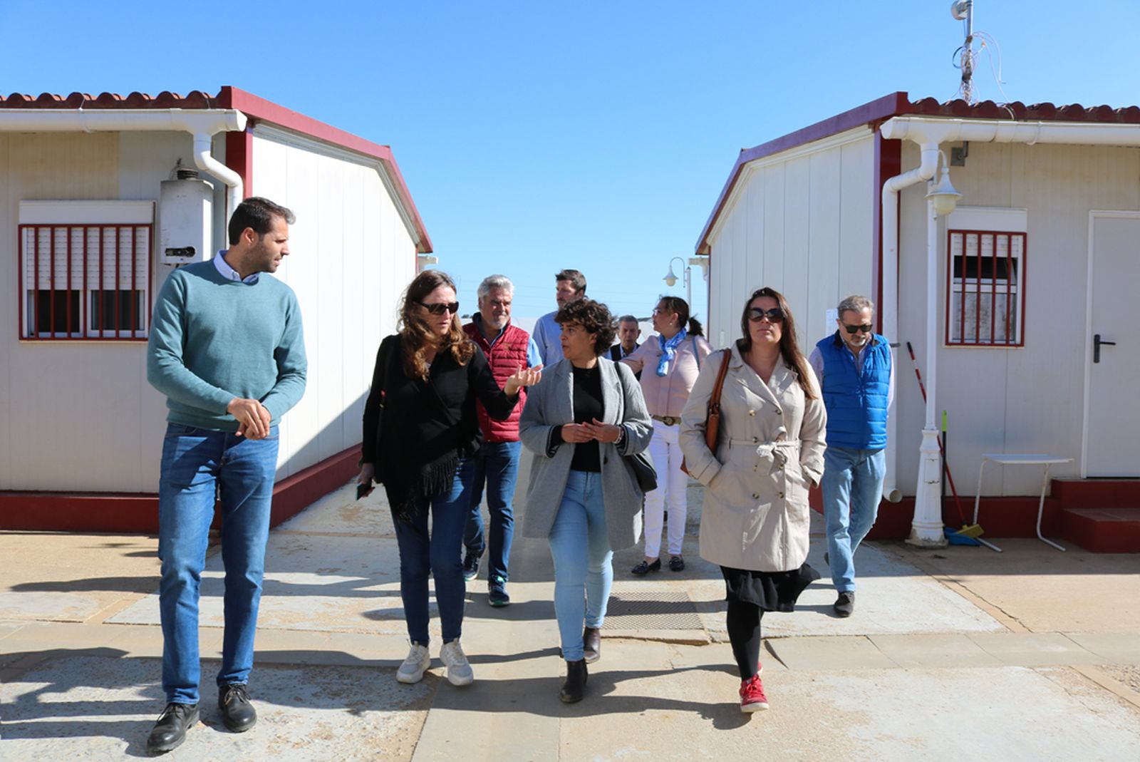 Un momento de la visita a las instalaciones de la empresa.