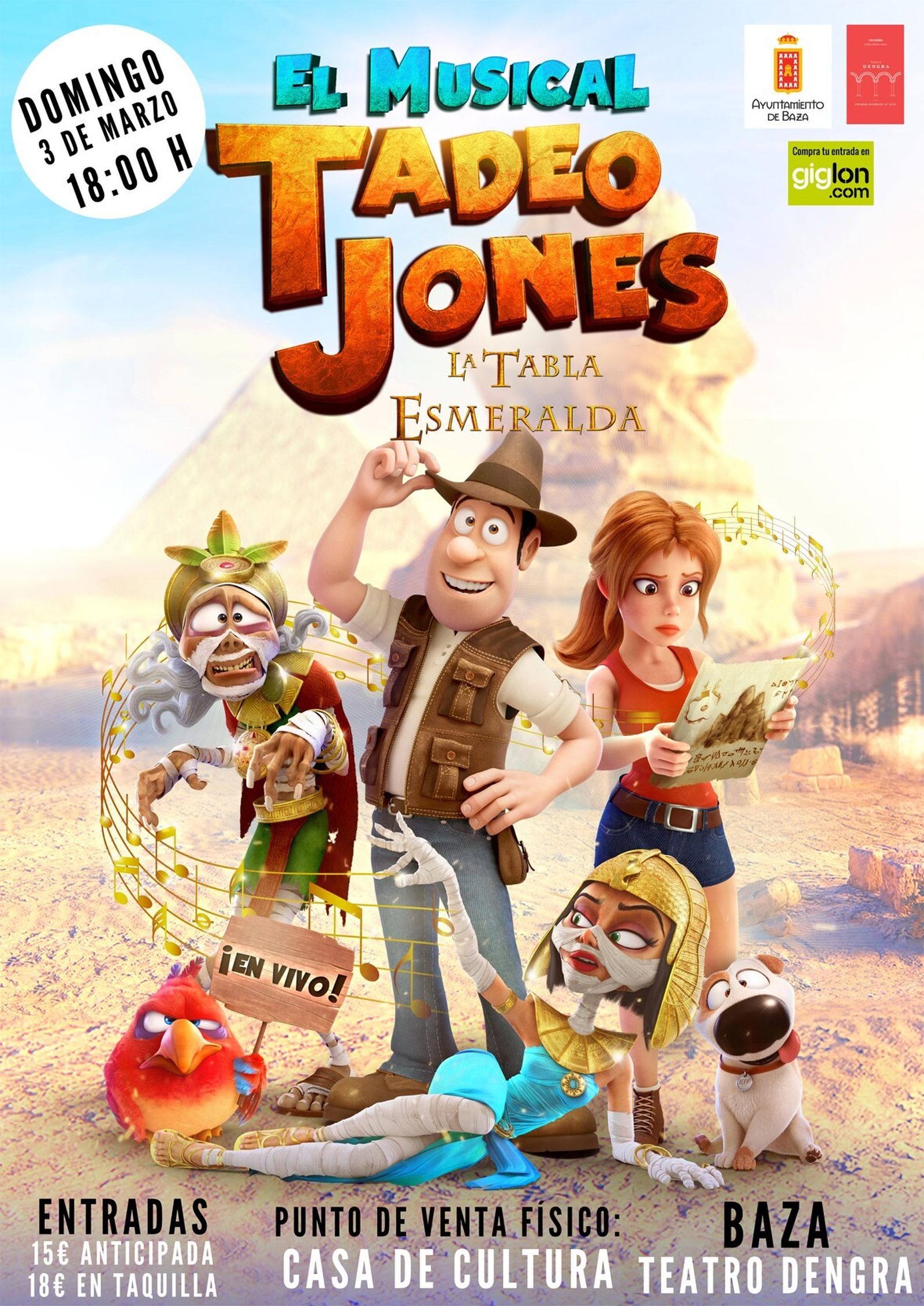 El musical de Tadeo Jones, conciertos y folclore: Baza prepara su semana grande por el Día de Andalucía