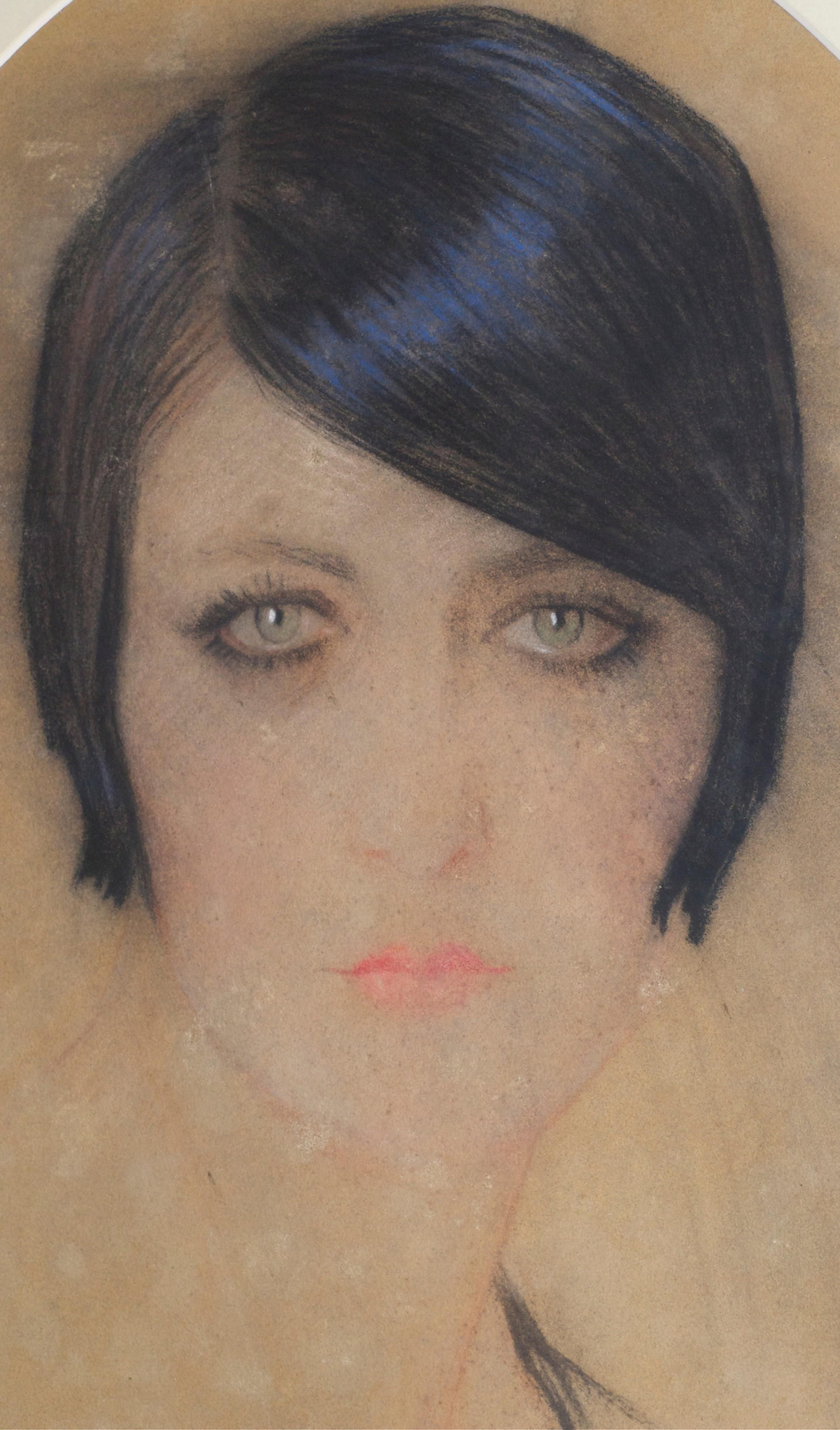 Retrato de juventud de Elisabeth Mulder realizado por su padre hacia 1920.