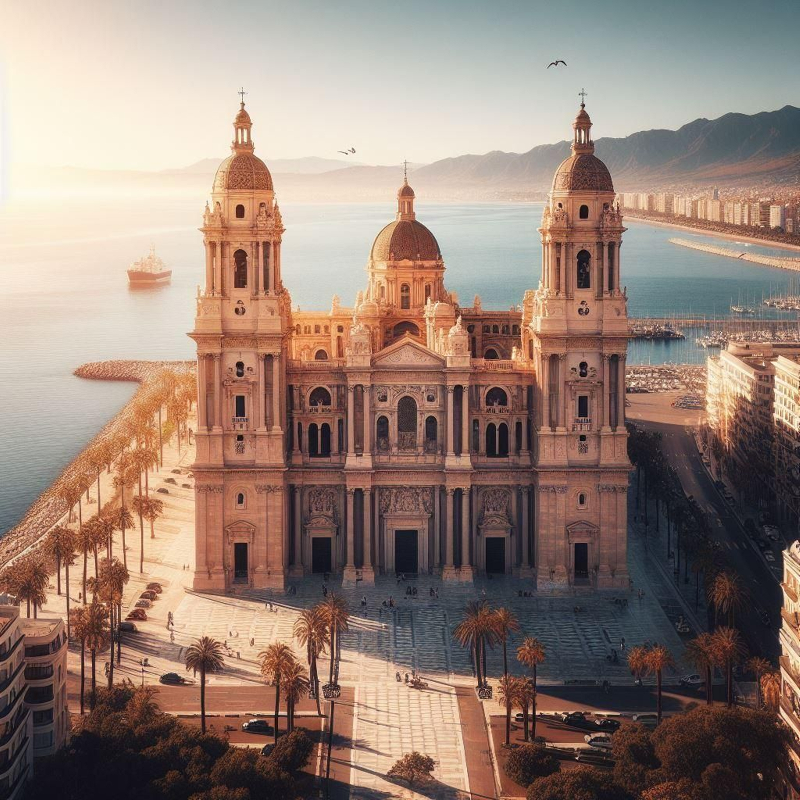 La Catedral de Málaga con dos torres de estilo neoclásico. ¿Cómo sería la Catedral de Málaga si no fuera 'La Manquita'?