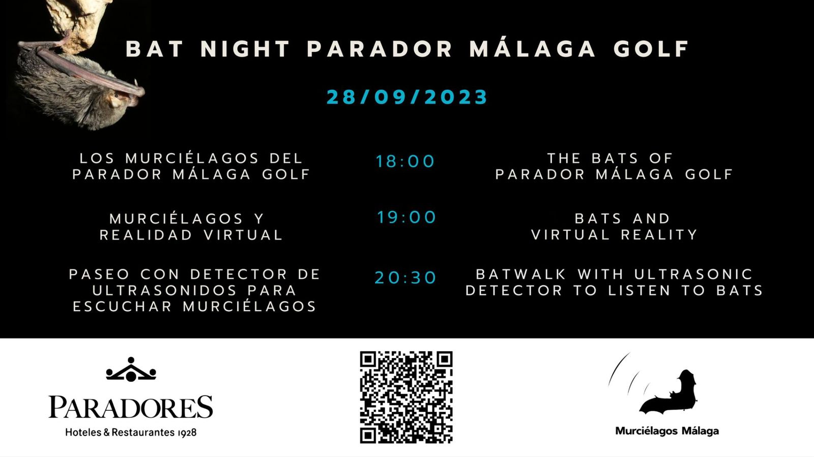 Cartel de presentación del evento en el Parador Málaga Golf.