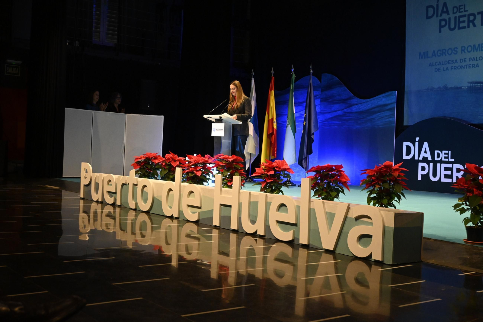Imágenes del acto de celebración del Día del Puerto, en Huelva