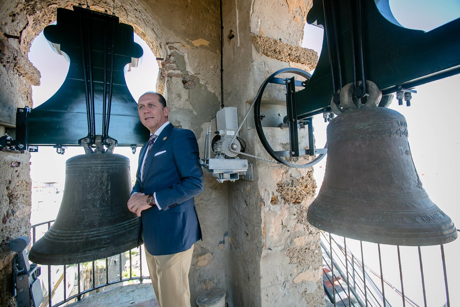 Imágenes del acto con motivo de la restauración de las campanas de la Iglesia de la Palma.