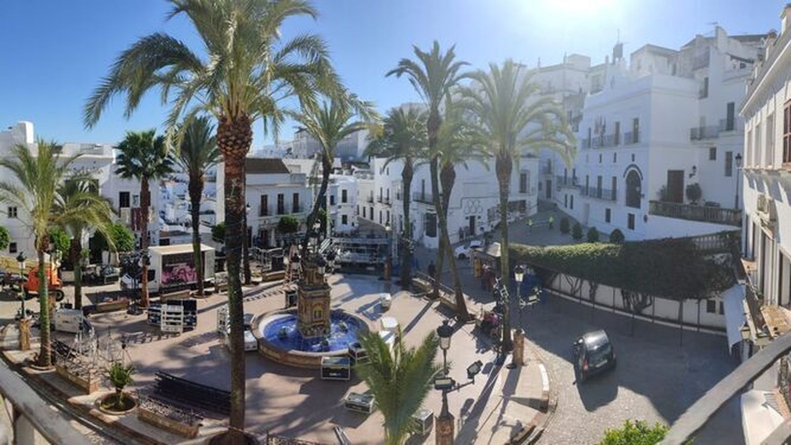 Vista de la plaza de España en Vejer de la Frontera