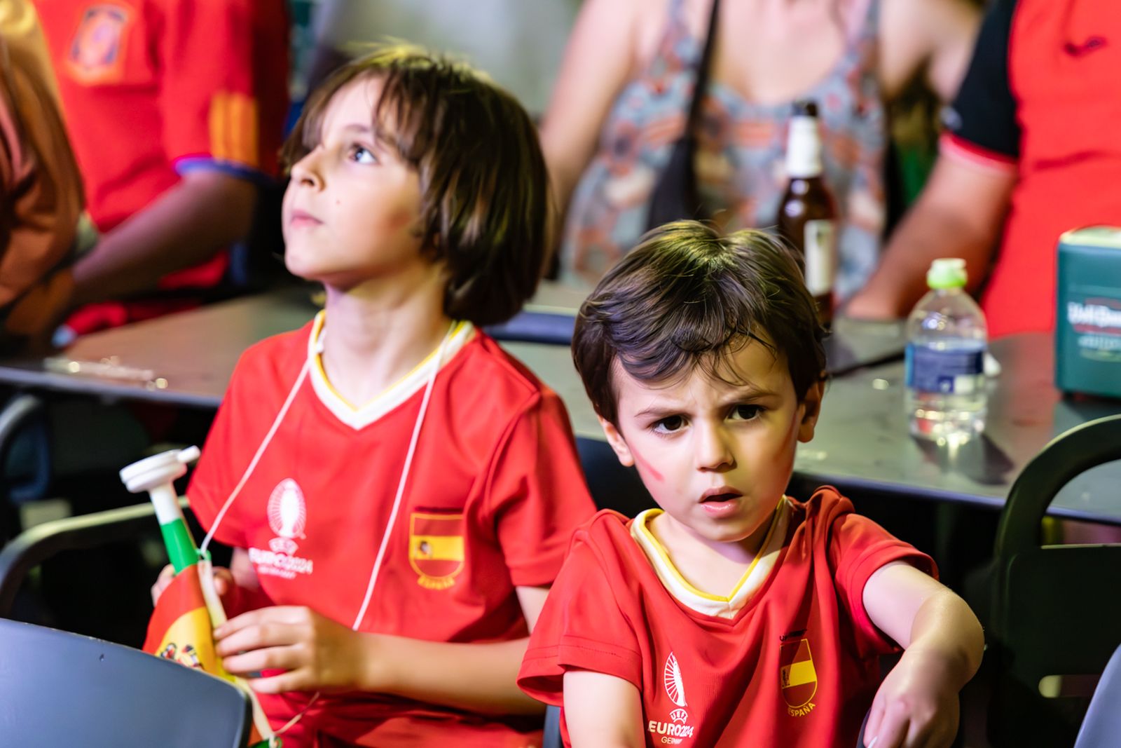 La euforia jiennense por la victoria de España, imágenes