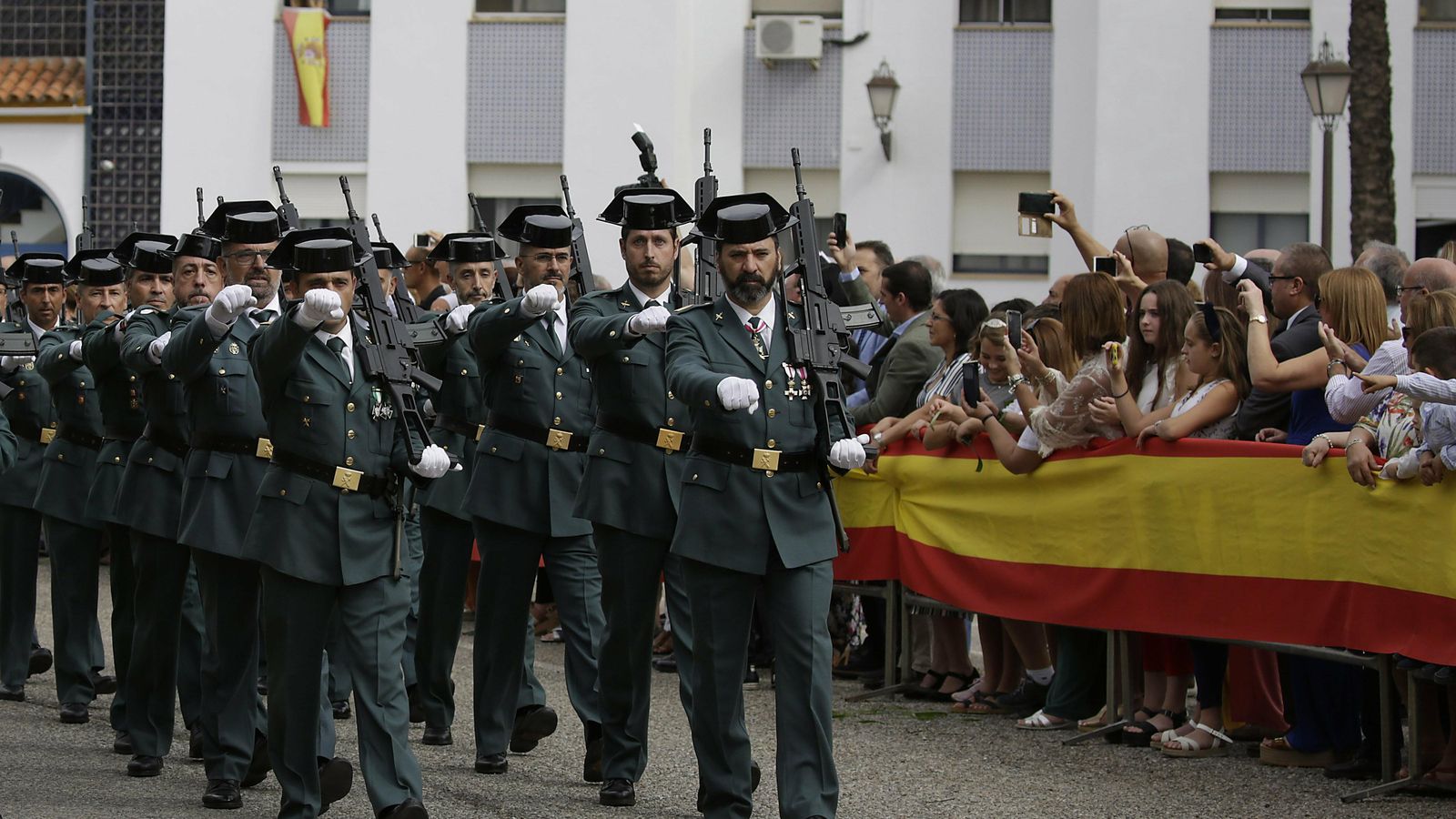 Un momento del desfile de la Guardia Civil.
