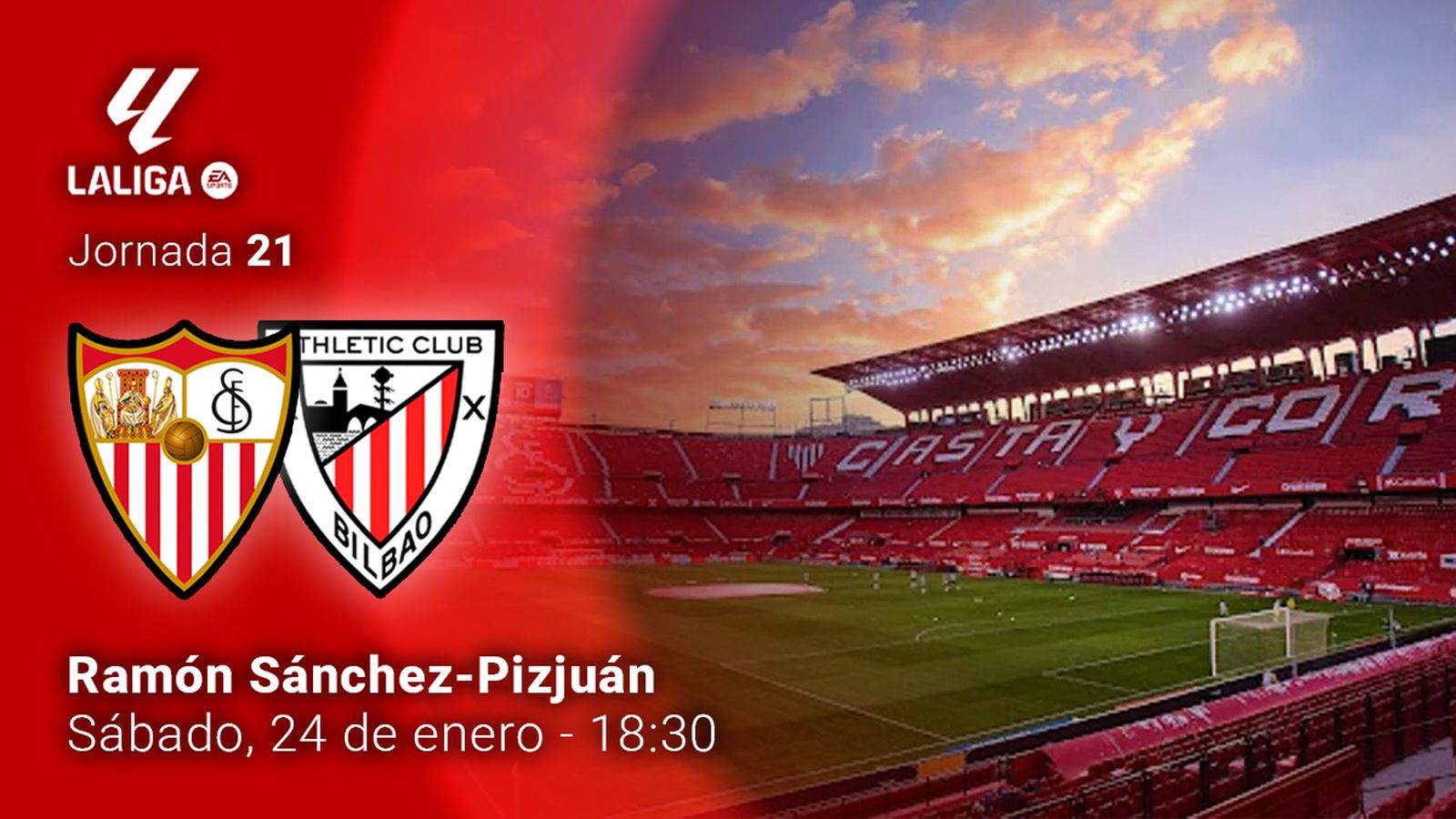 El directo del encuentro de Liga entre el Sevilla y el Athletic.