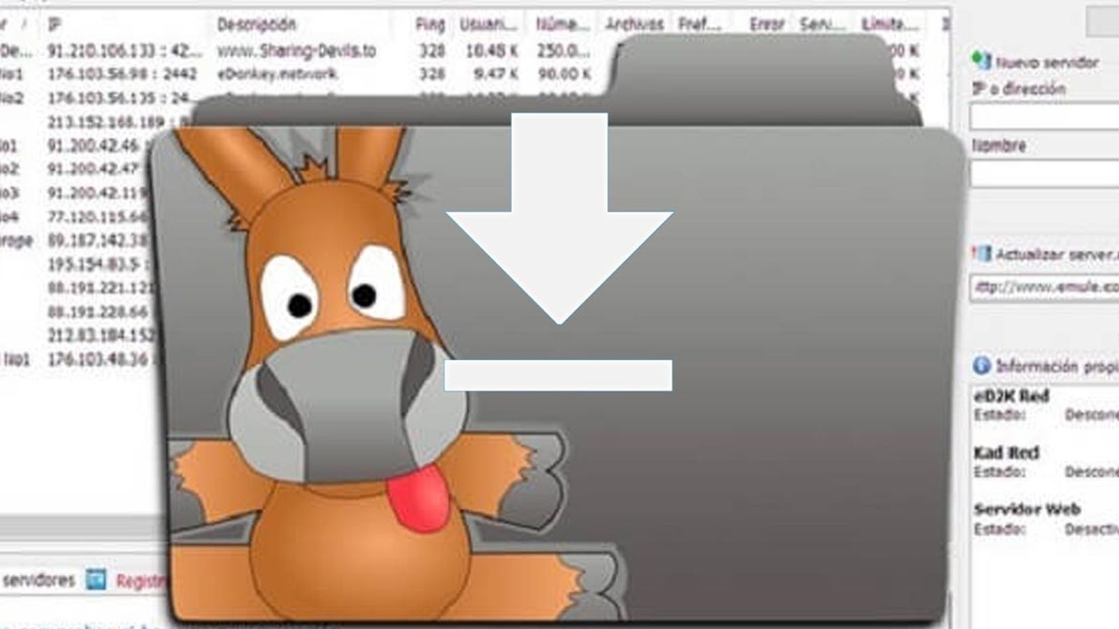 Emule era un programa muy utilizado para la descarga de archivos de la red.