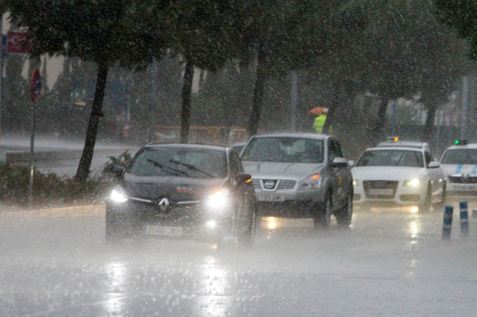 Imágenes del temporal de lluvia en Huelva.