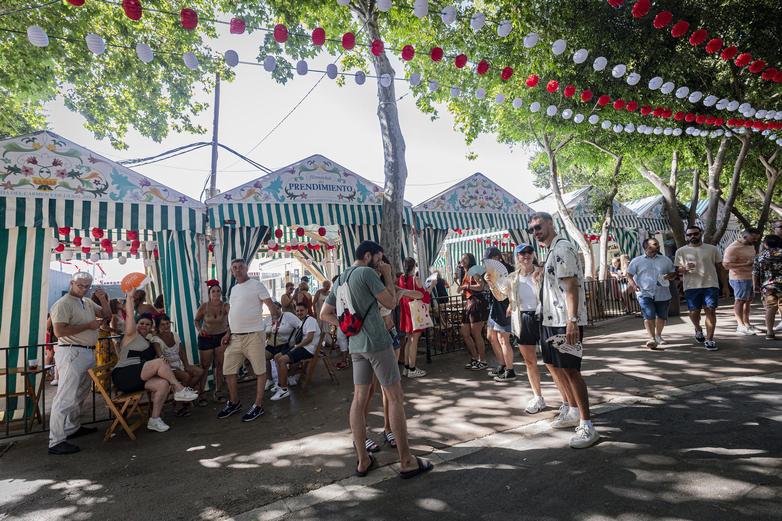 Una imagen del Día de la Mujer en la Feria del Carmen y de la Sal de San Fernando