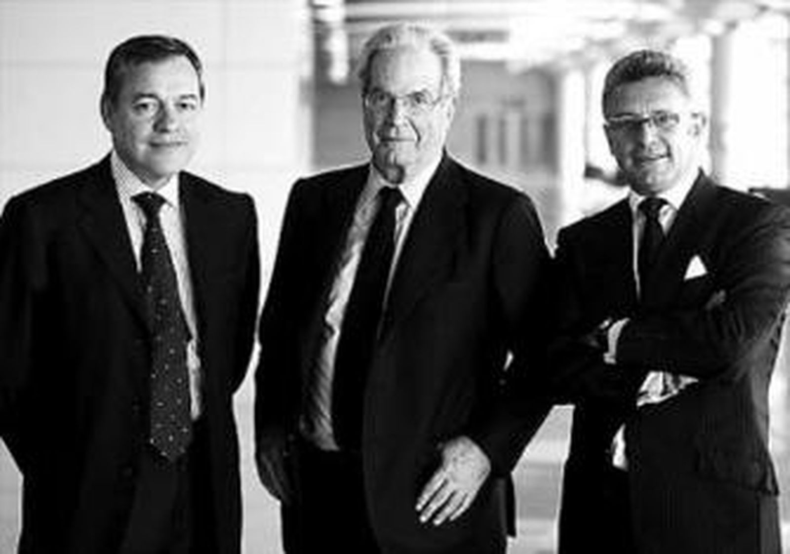 Los directivos David Moreno, Antonio Garrigues y Aurelio López, ayer.