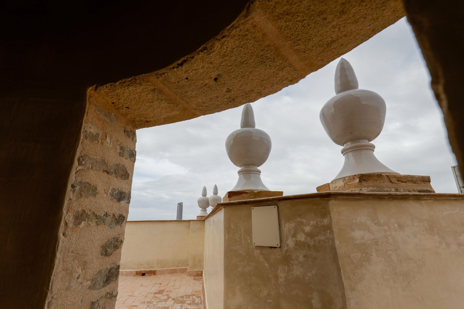 Las imágenes de la visita a las cubiertas de la Iglesia de la Anunciación