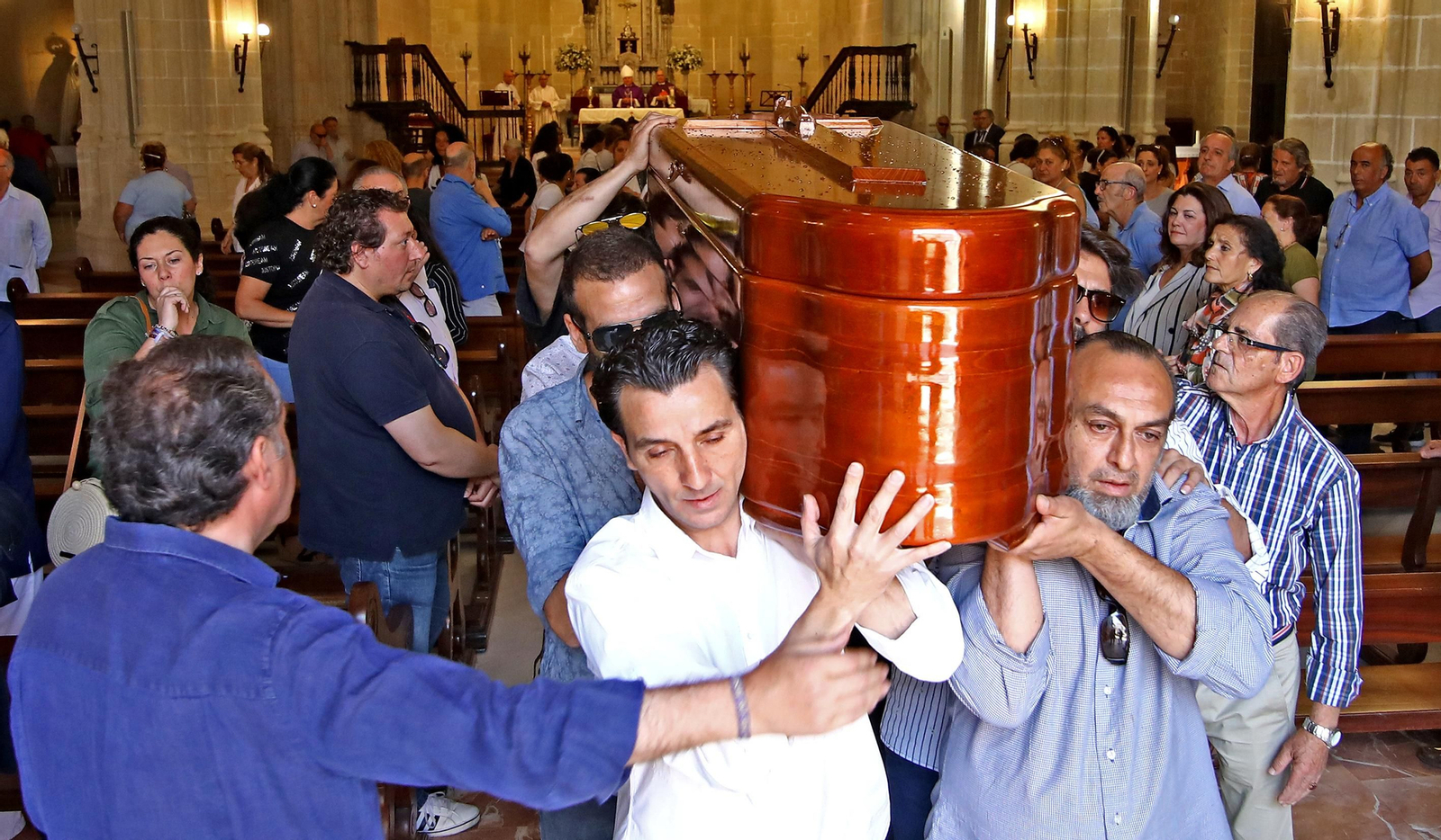 Funeral de Fernando de la Morena en Santiago
