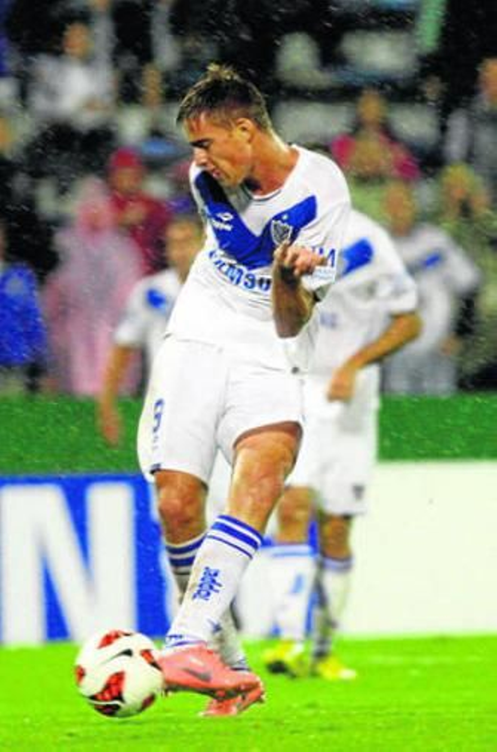 Rescaldani, en un partido de la pasada Copa Libertadores.