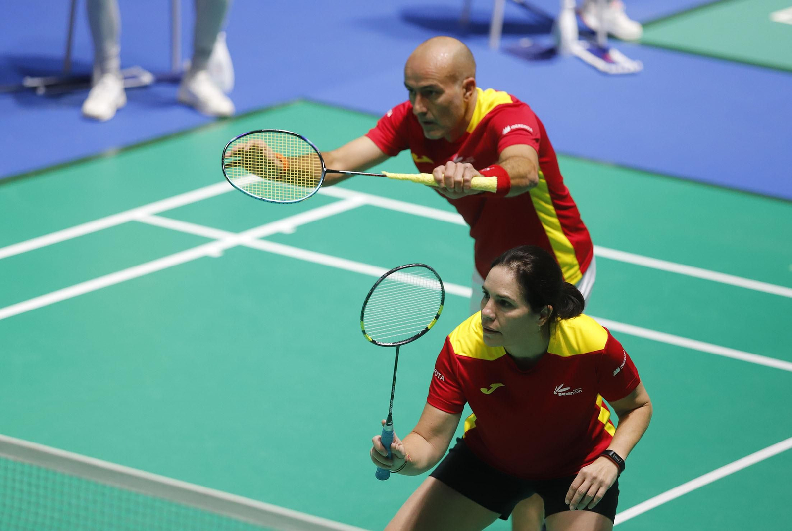 Imágenes del primer día de competición del Mundial senior de bádminton de Huelva 2021