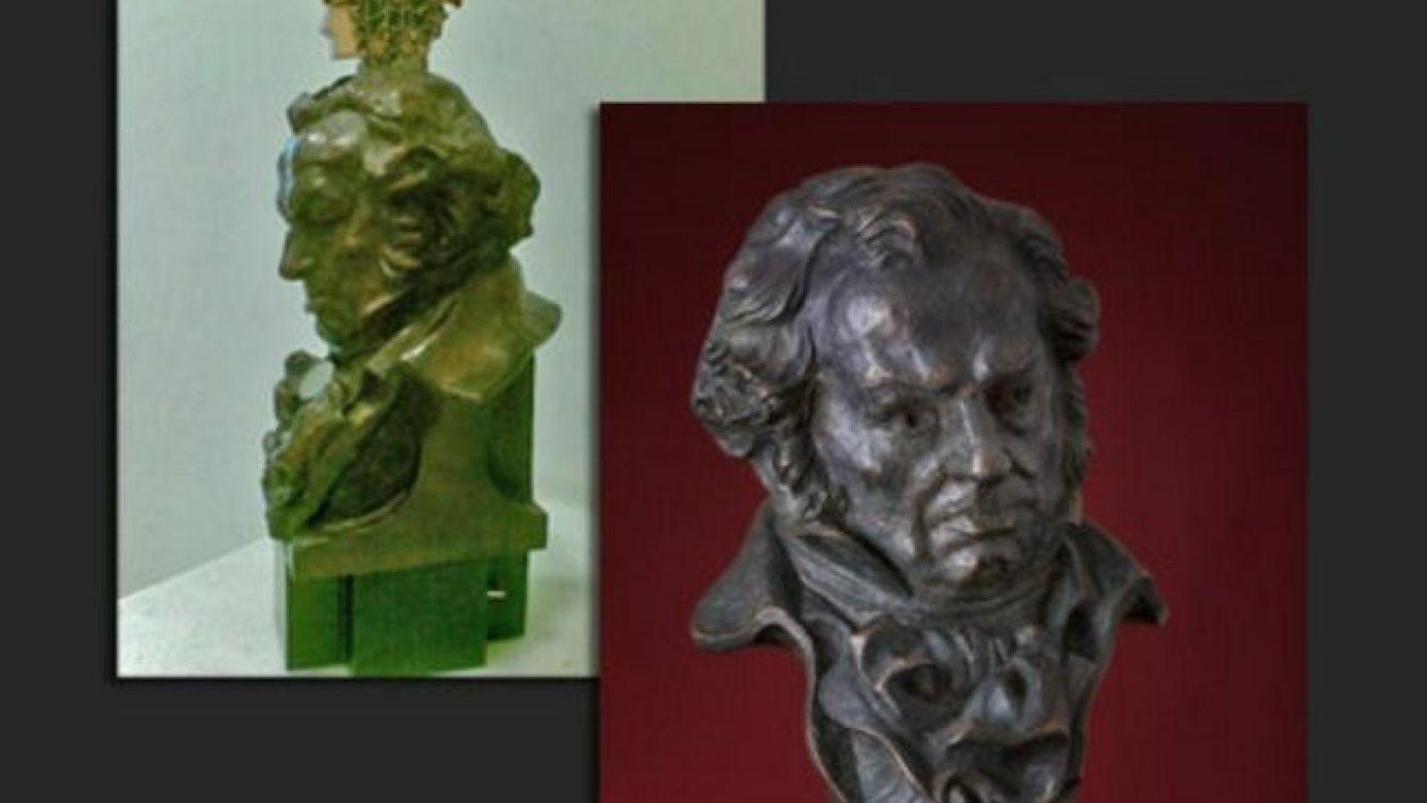 El busto de Berrocal y el de José Luis Fernández. El busto de Berrocal y el de José Luis Fernández.