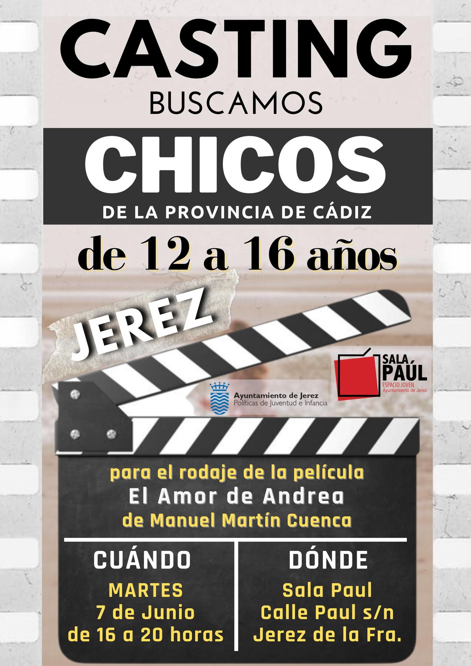Cartel del casting.