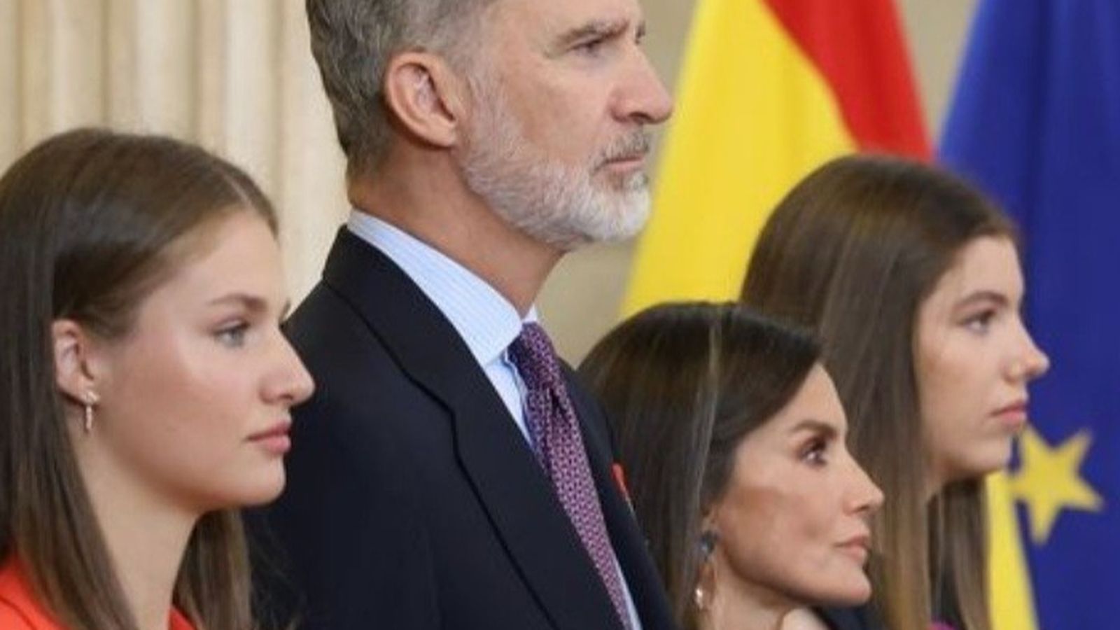 La familia del Rey en un momento de la recepción del X aniversario de la Coronación, en Instagram