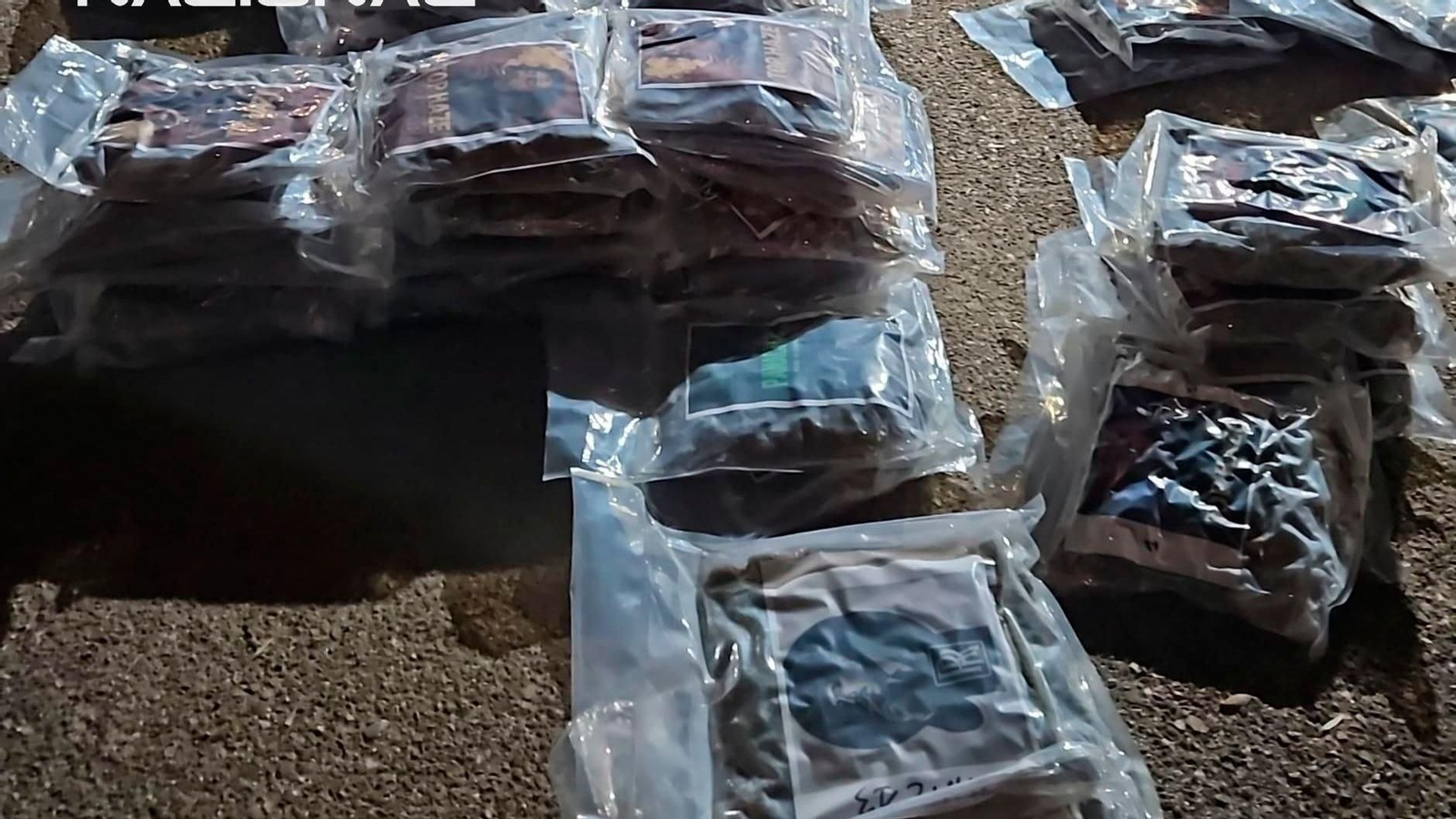 Parte de la droga decomisada