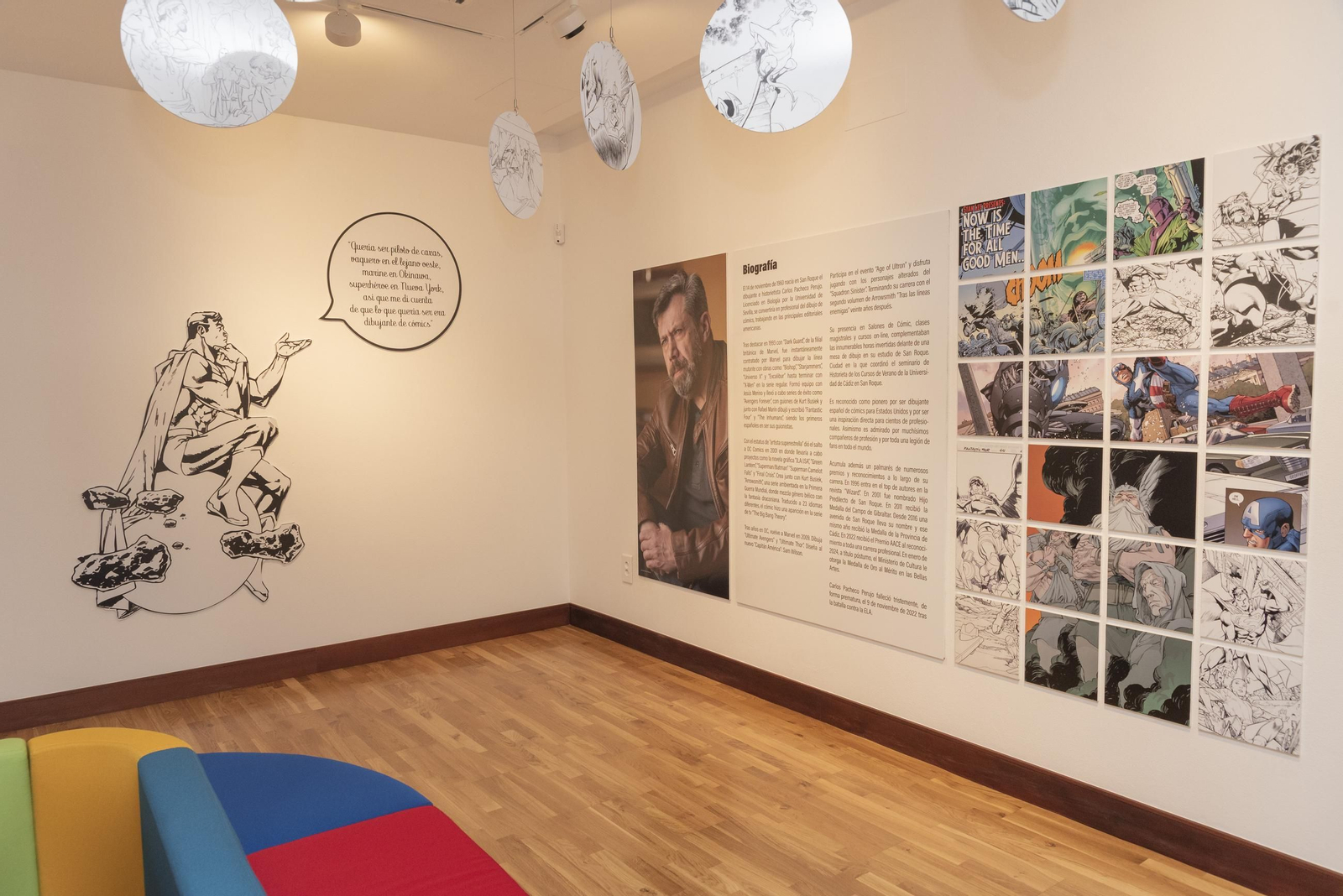 Fotos de la exposición permanente de Carlos Pacheco en el Centro de Arte Contemporáneo de San Roque