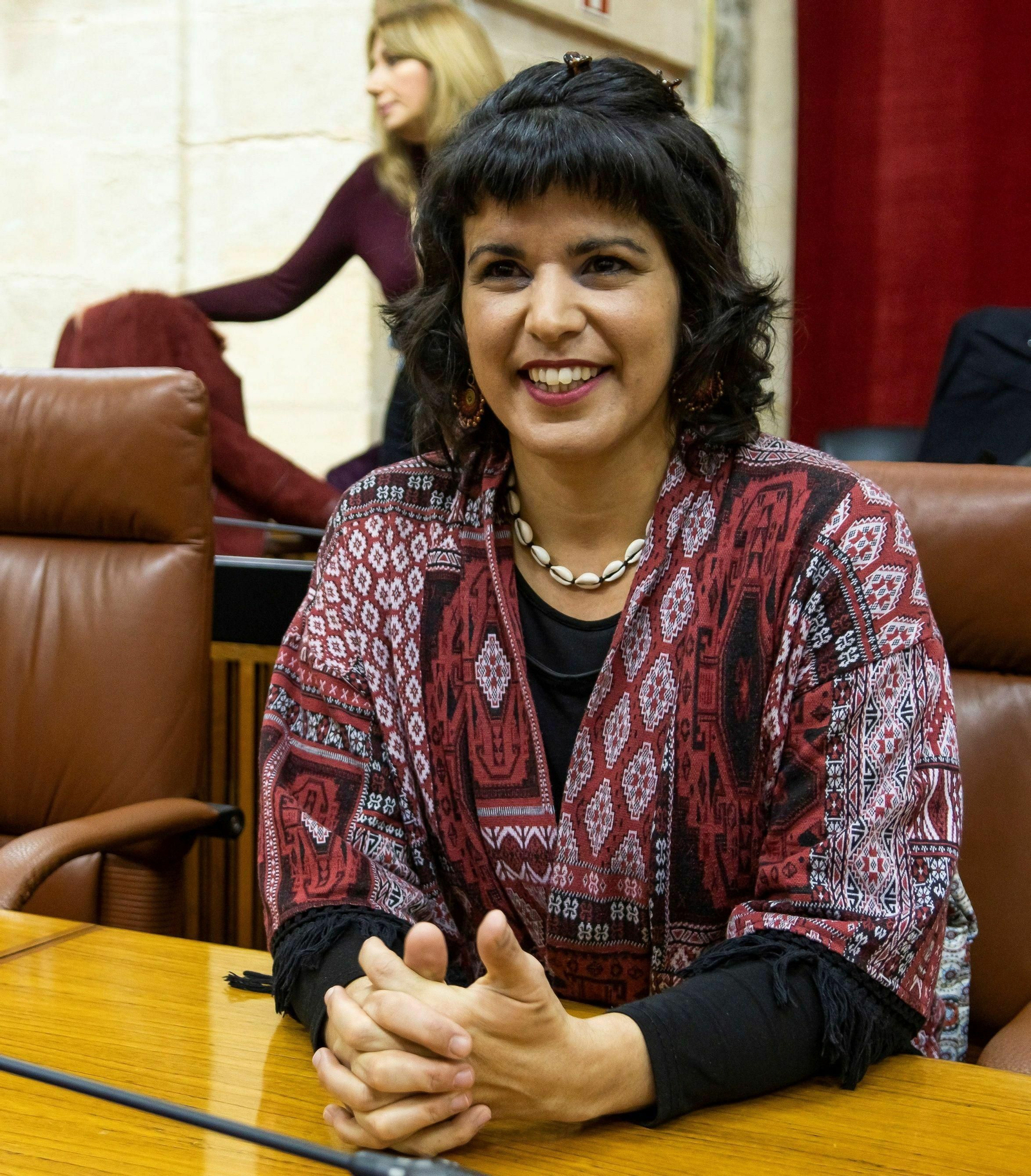 Teresa Rodríguez, en el Parlamento.
