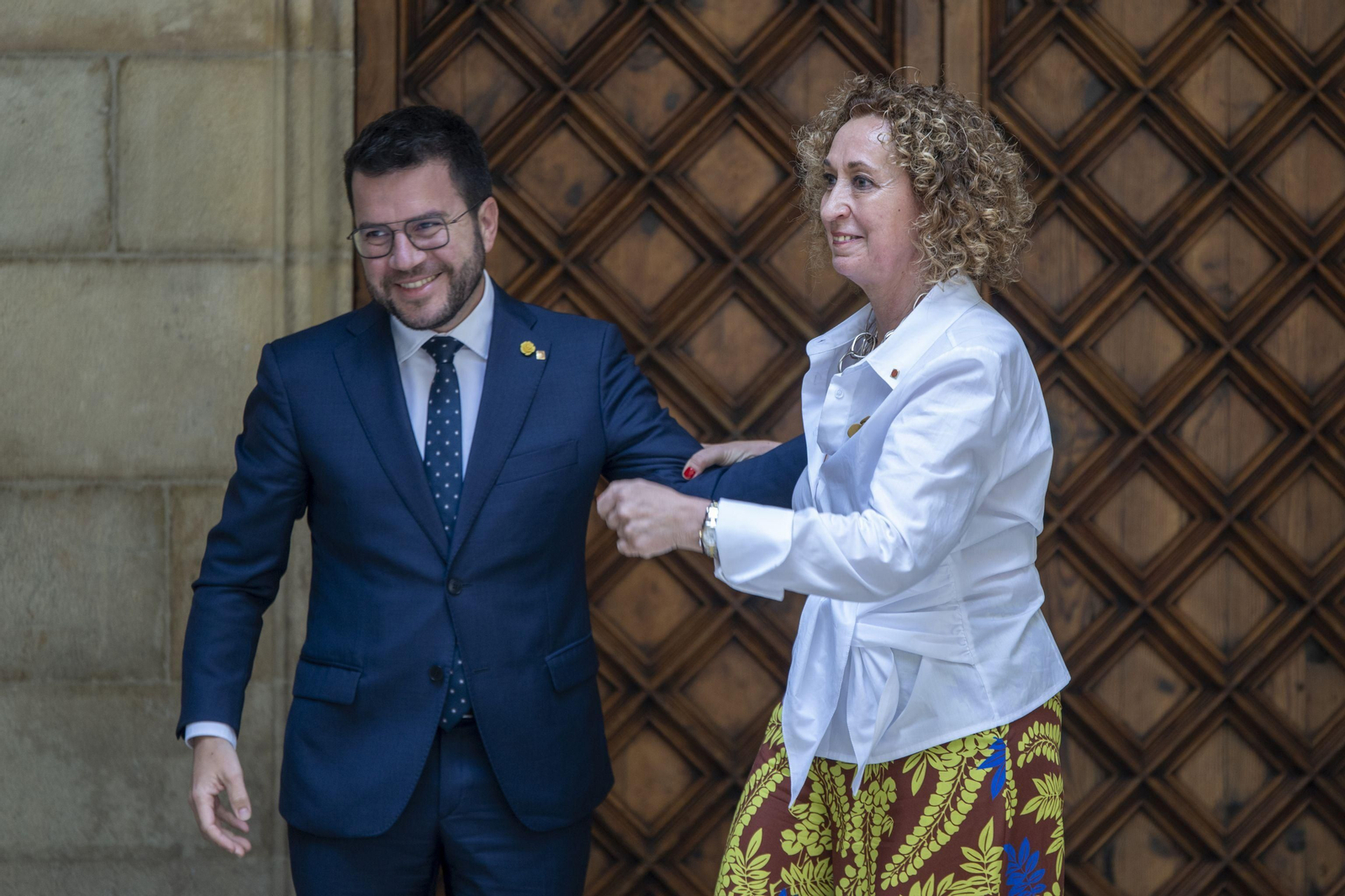 Pere Aragonès, con Ester Capella, nueva consellera de Territorio