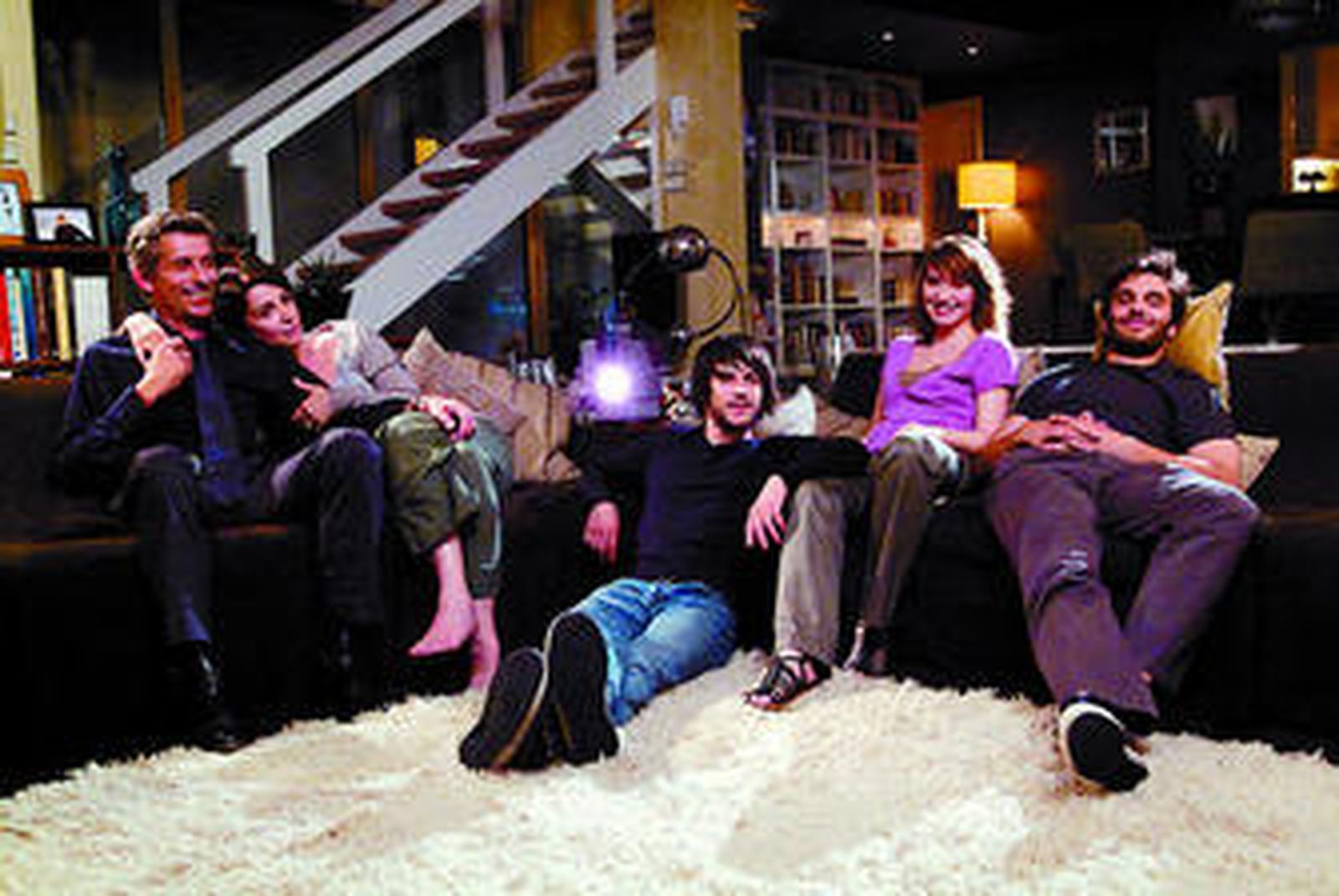 La familia protagonista de la cinta francesa 'El primer día del resto de tu vida', al completo.