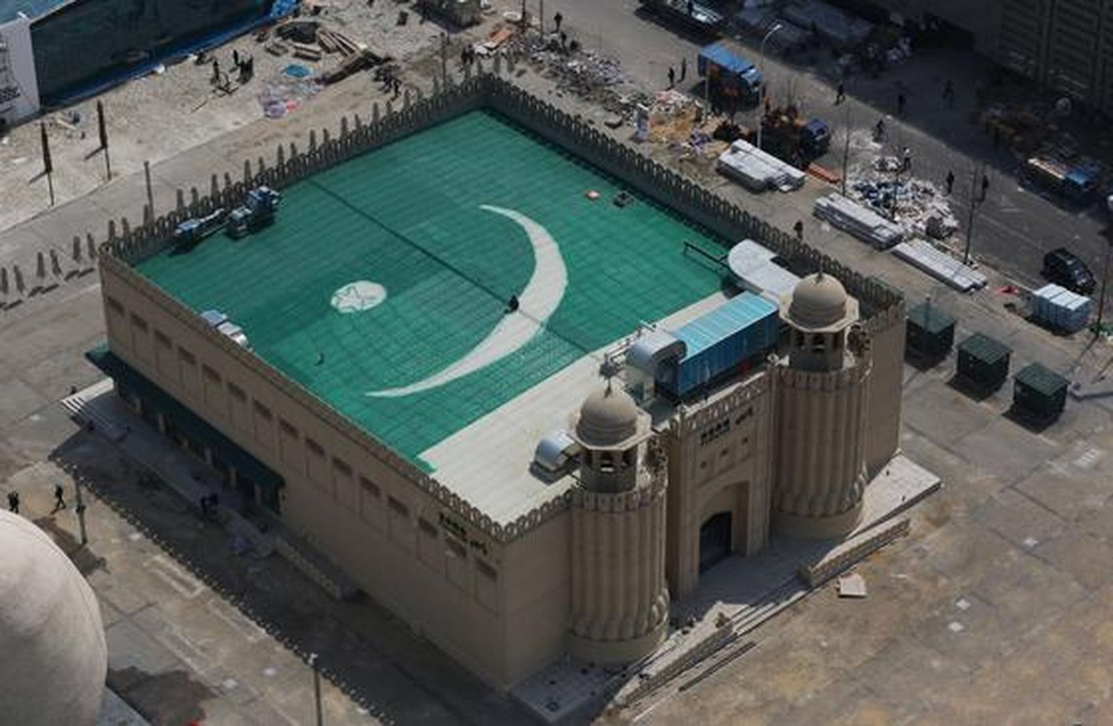 Vista aérea del Pabellón Pakistaní.

Foto: AFP Photo