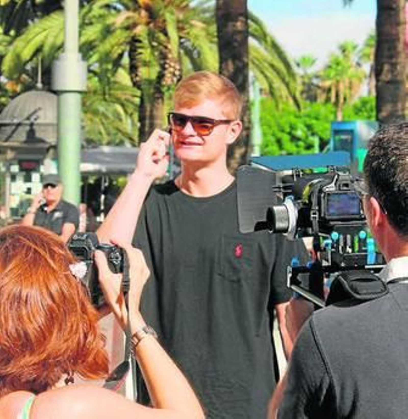 'Tuti' Sabonis, en la grabación del anuncio.