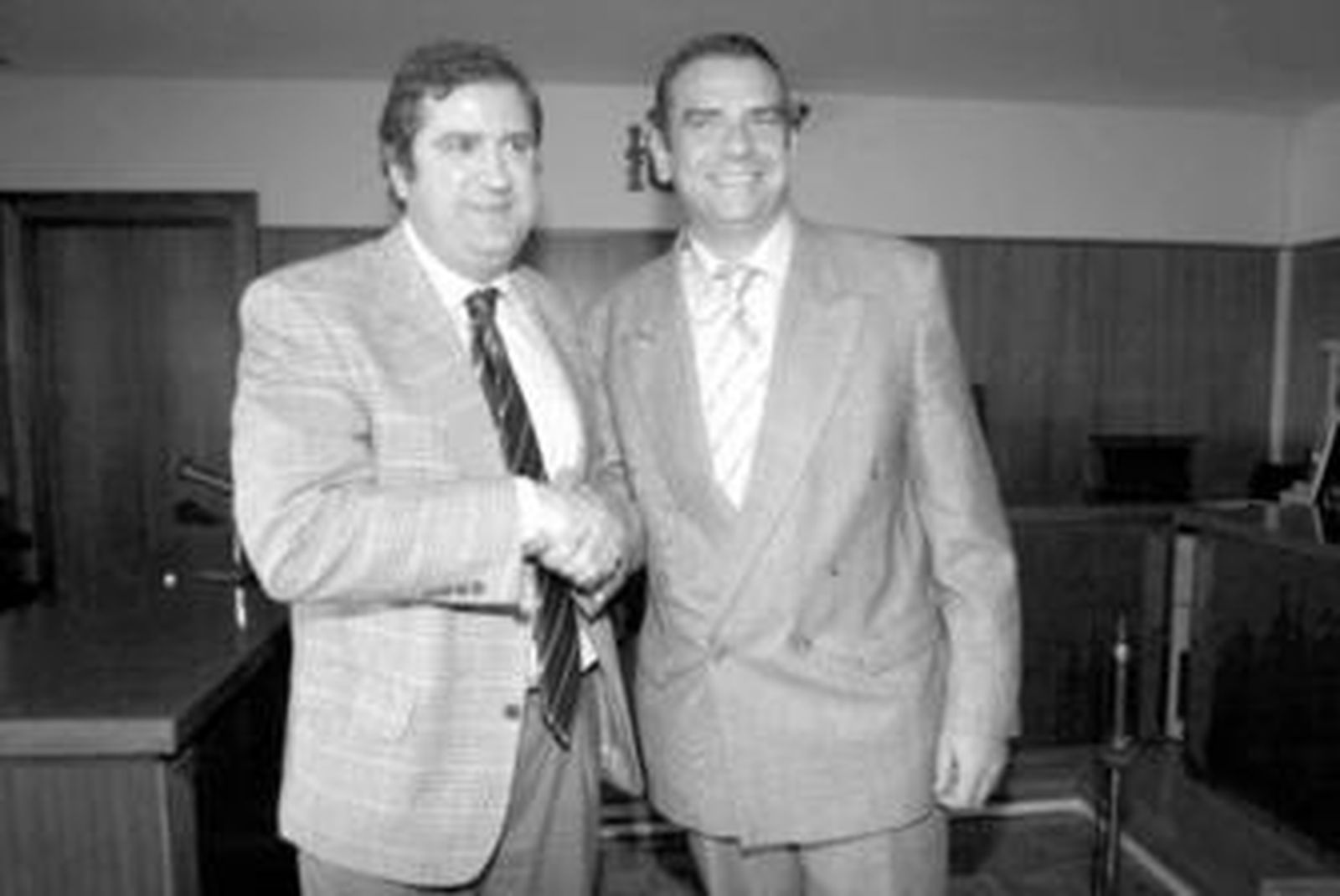 Luis Rabasa y Félix Degayón, ayer, tras la celebración de las elecciones.