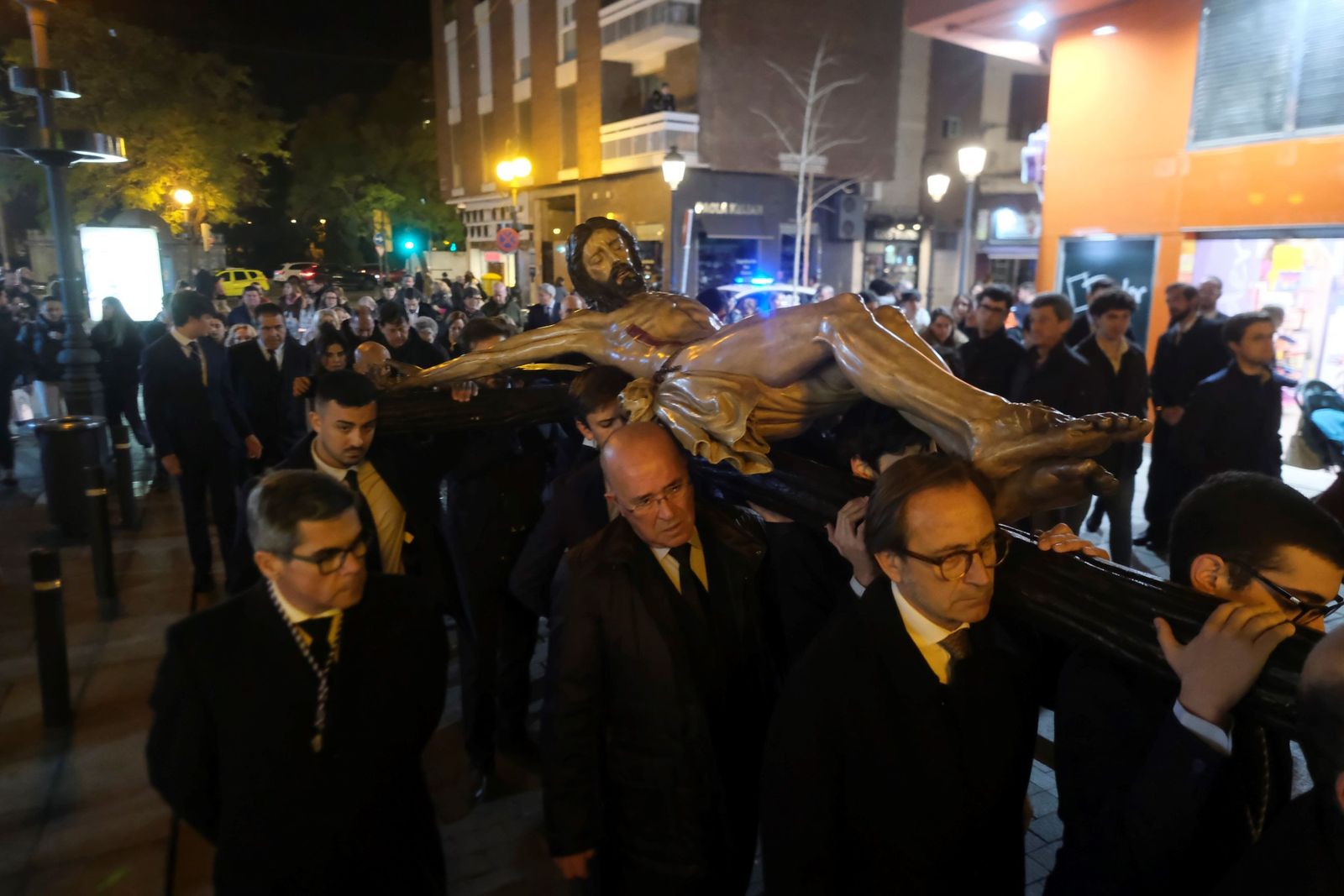 El Cristo de la Buena Muerte, durante un vía crucis anterior.