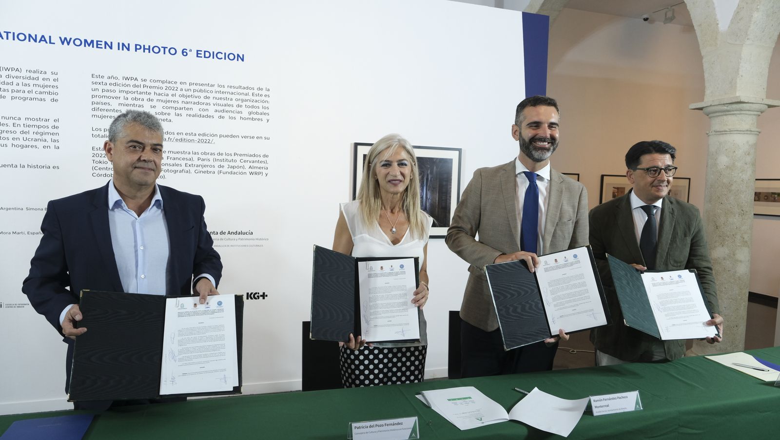 Carmelo Rodríguez, Patricia del Pozo, Ramón Fernández-Pacheco y Manuel Guzmán en el CAF.